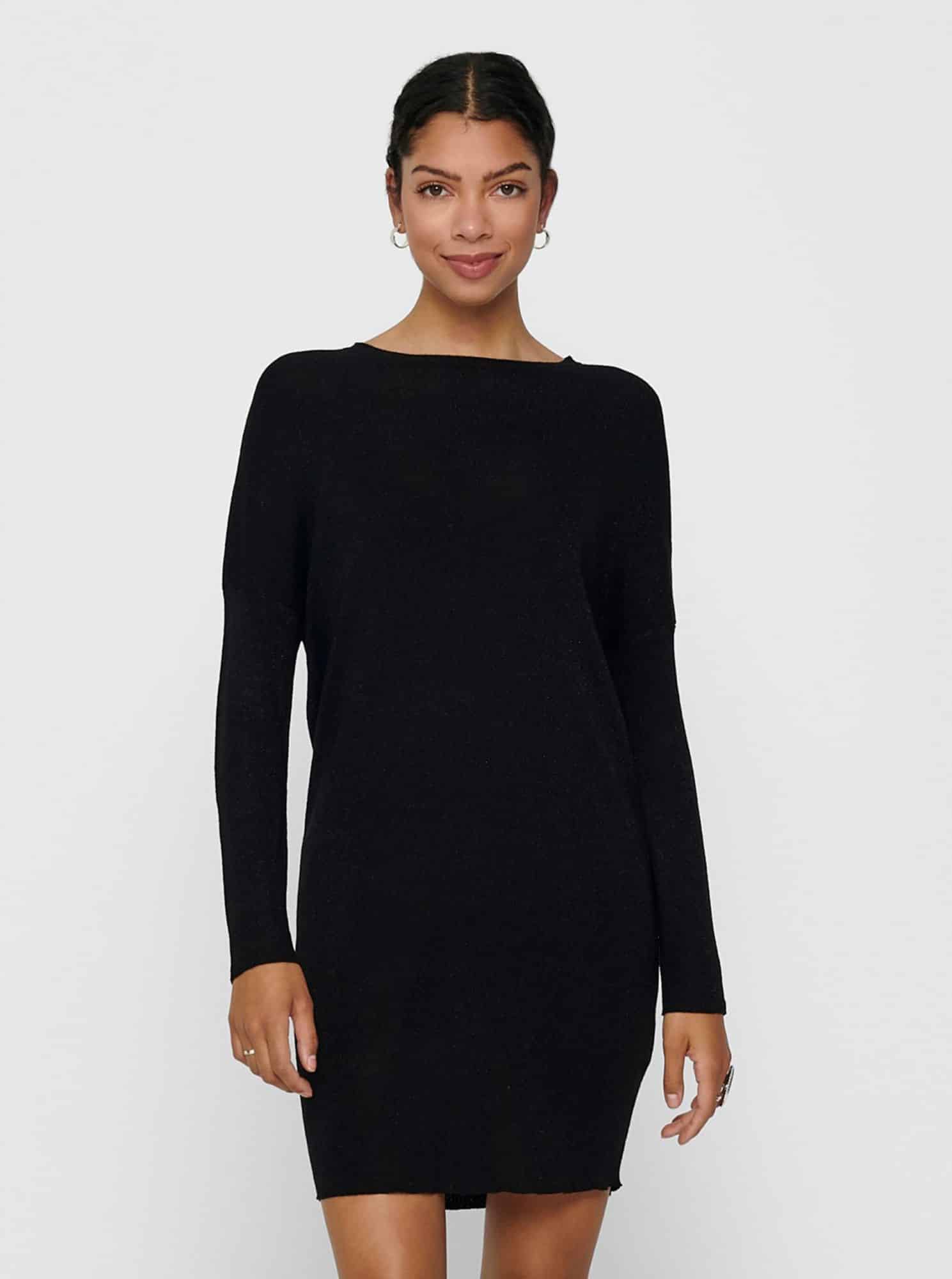 Jacqueline de Yong černé svetrové šaty