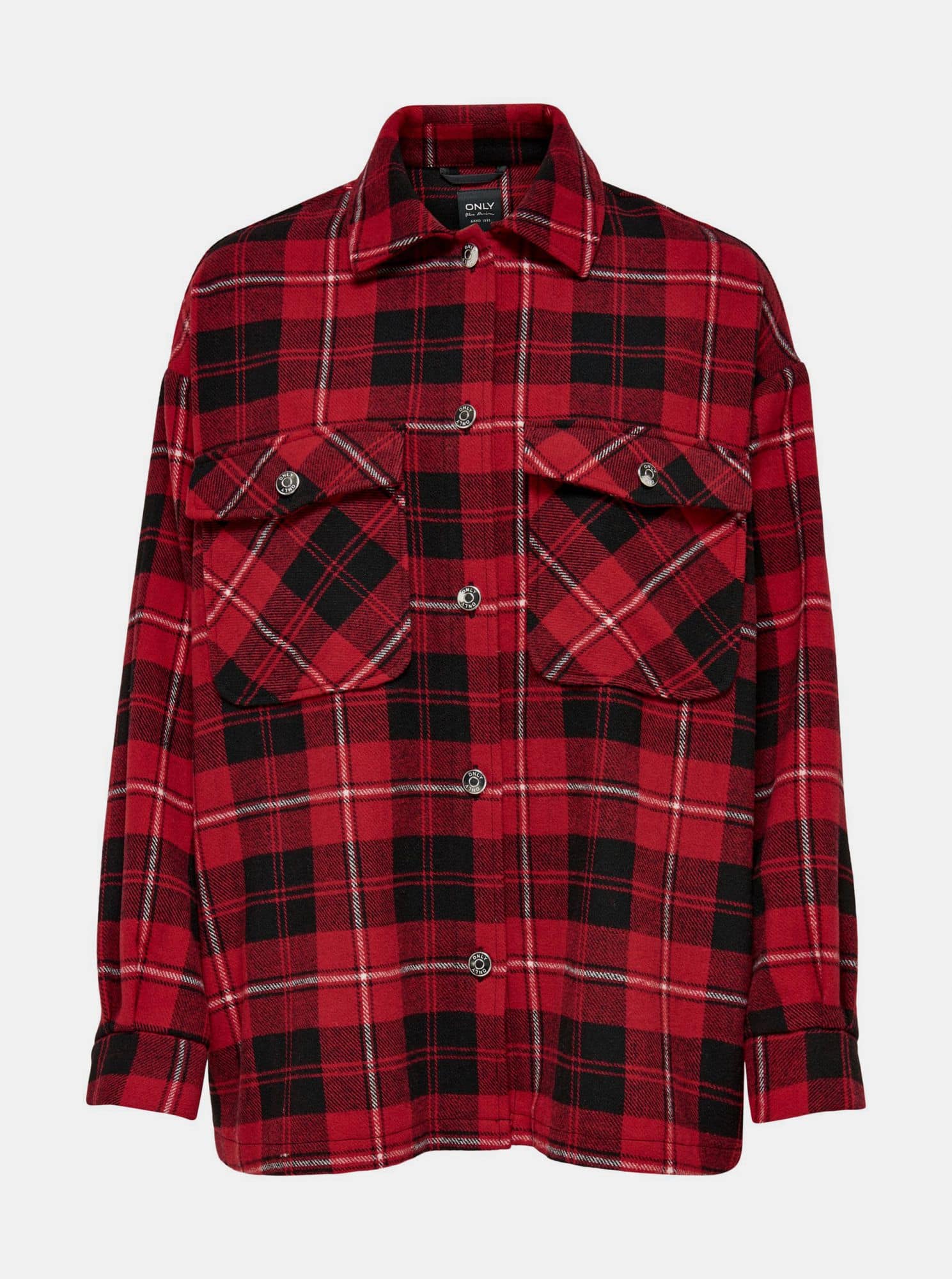 Only červená kostkovaná košile