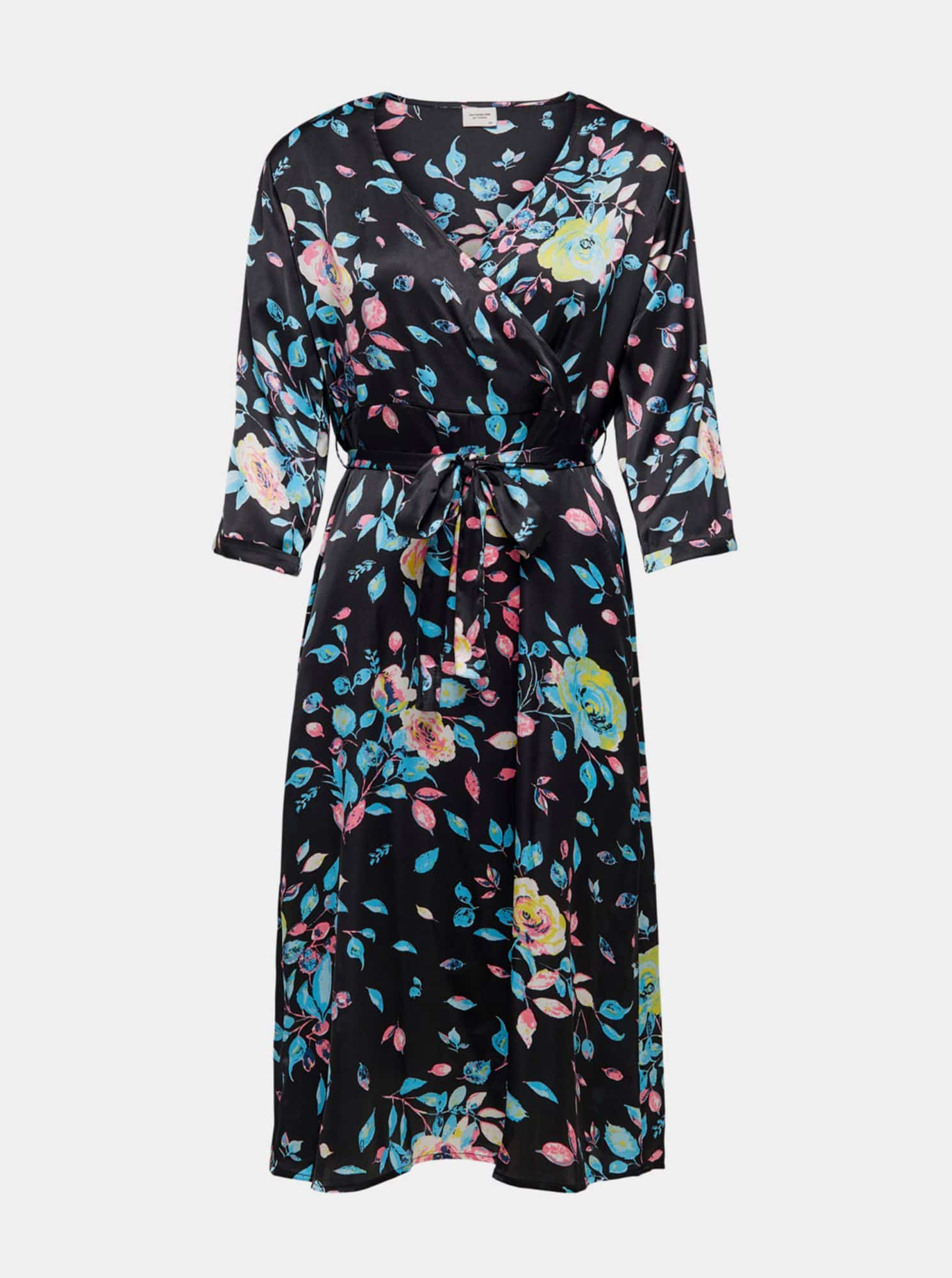 Jacqueline de Yong černé květované zavinovací šaty