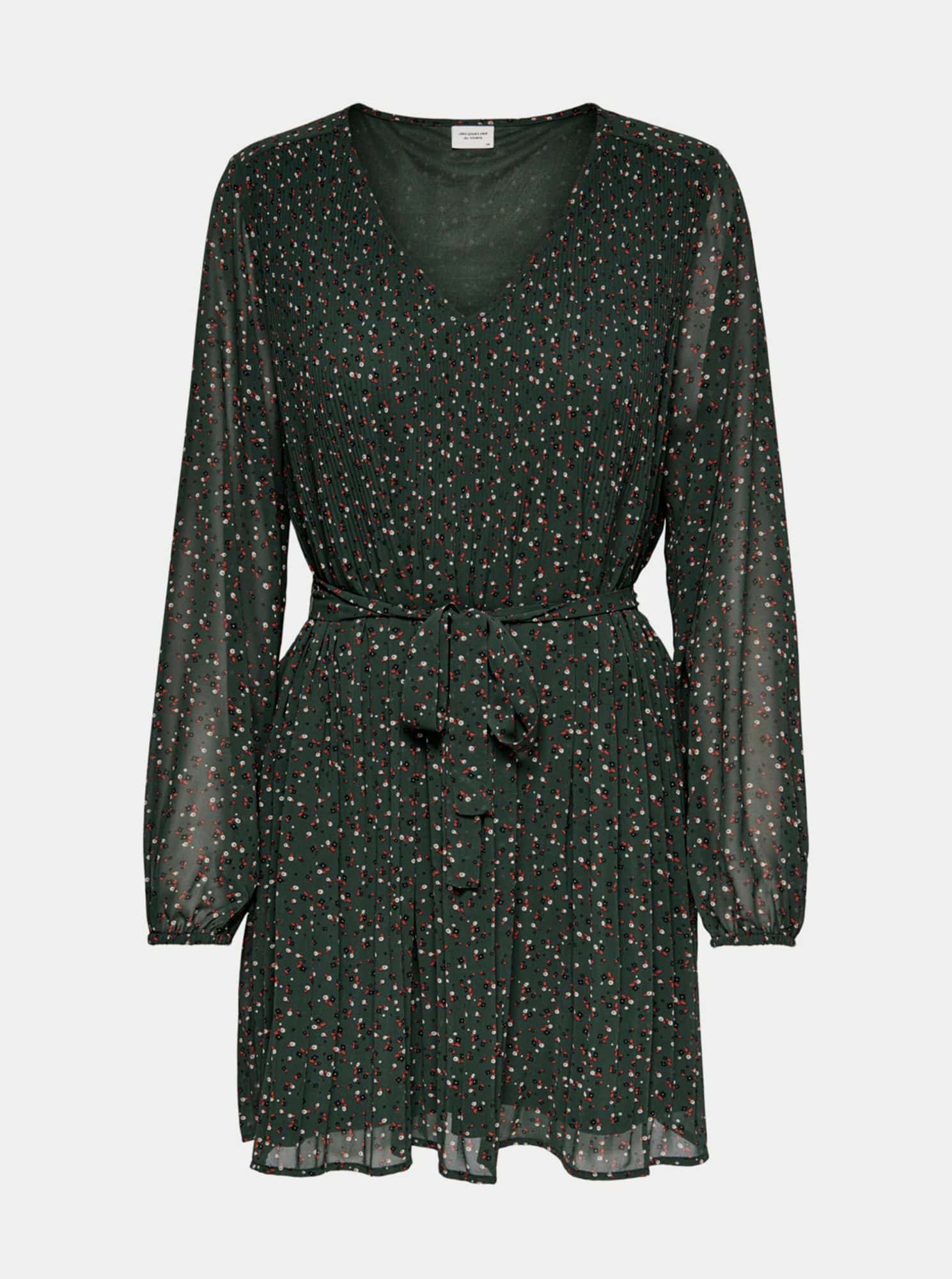 Jacqueline de Yong tmavě zelené šaty se vzory Minna