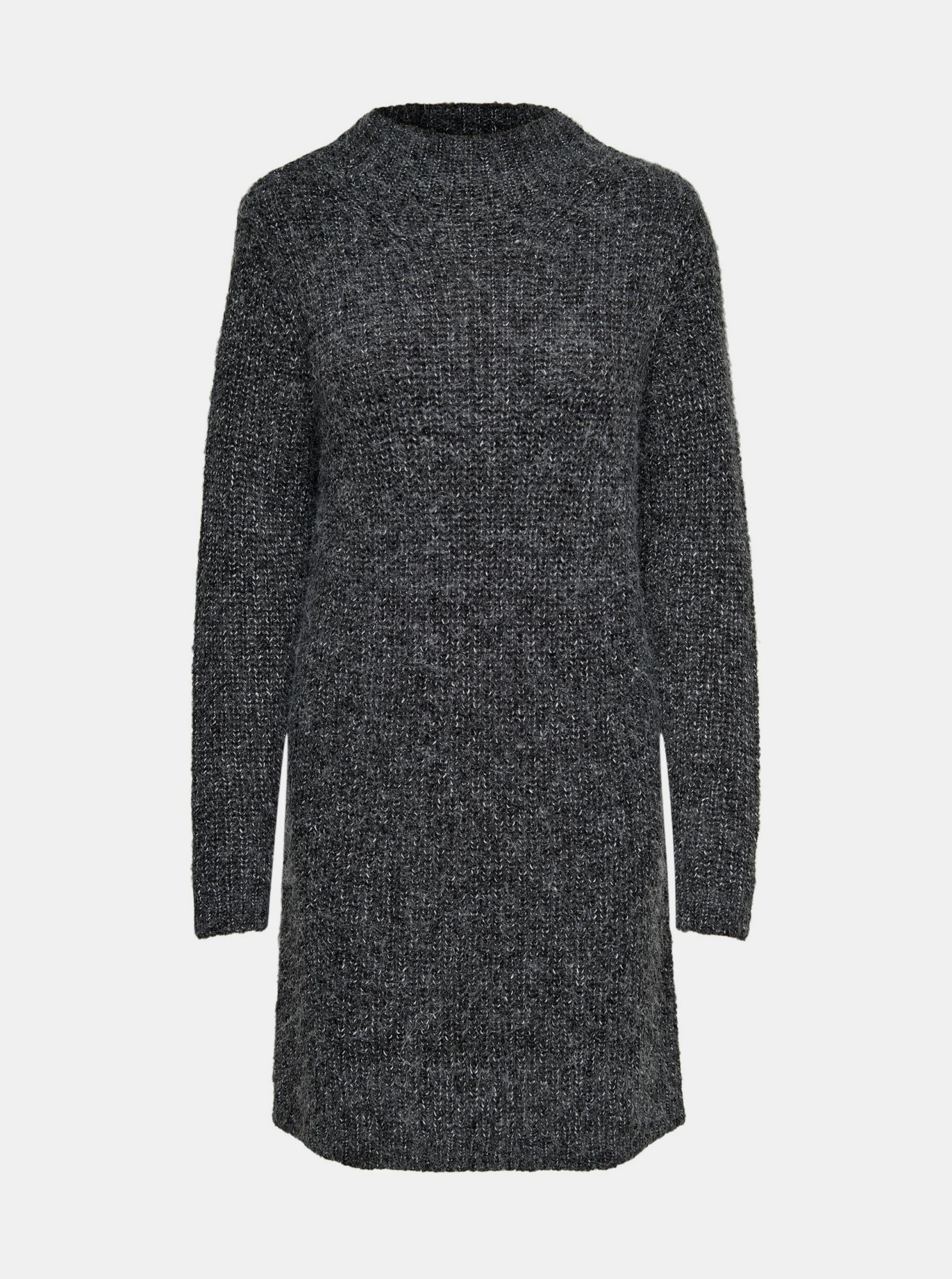 Jacqueline de Yong tmavě šedé svetrové šaty