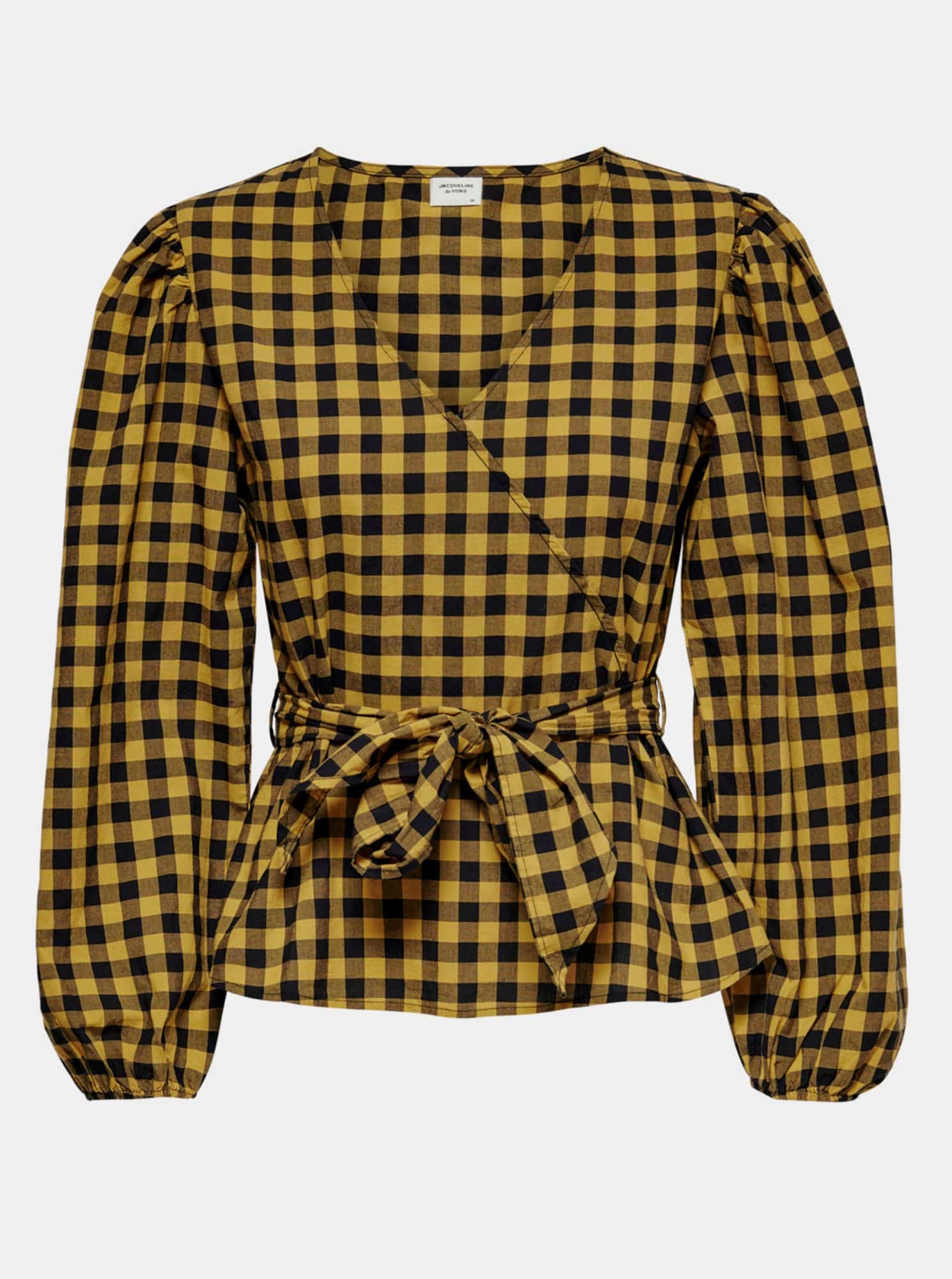 Jacqueline de Yong žlutá kostkovaná halenka