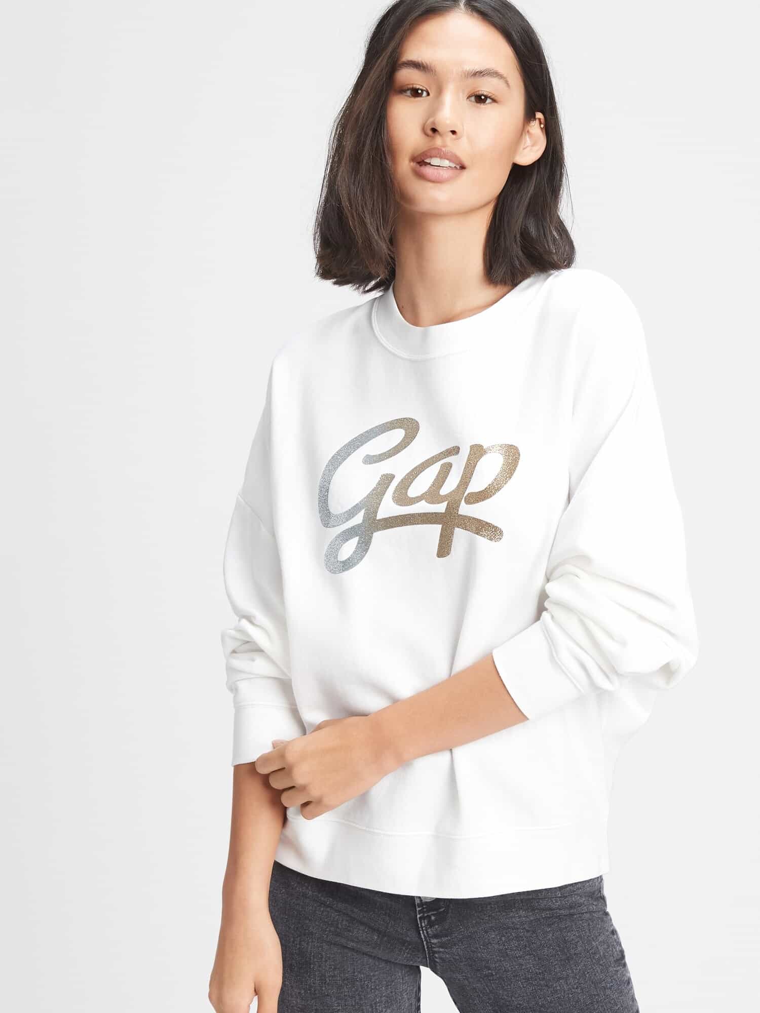 GAP bílá dámská mikina s logem