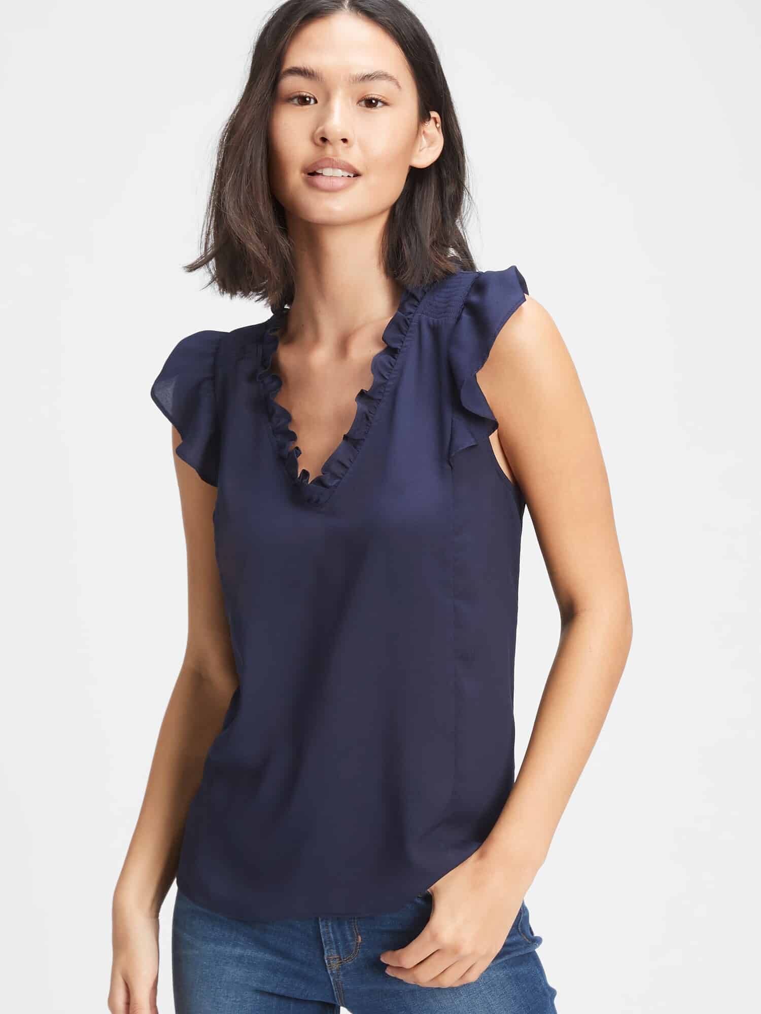 GAP modrý dámský top