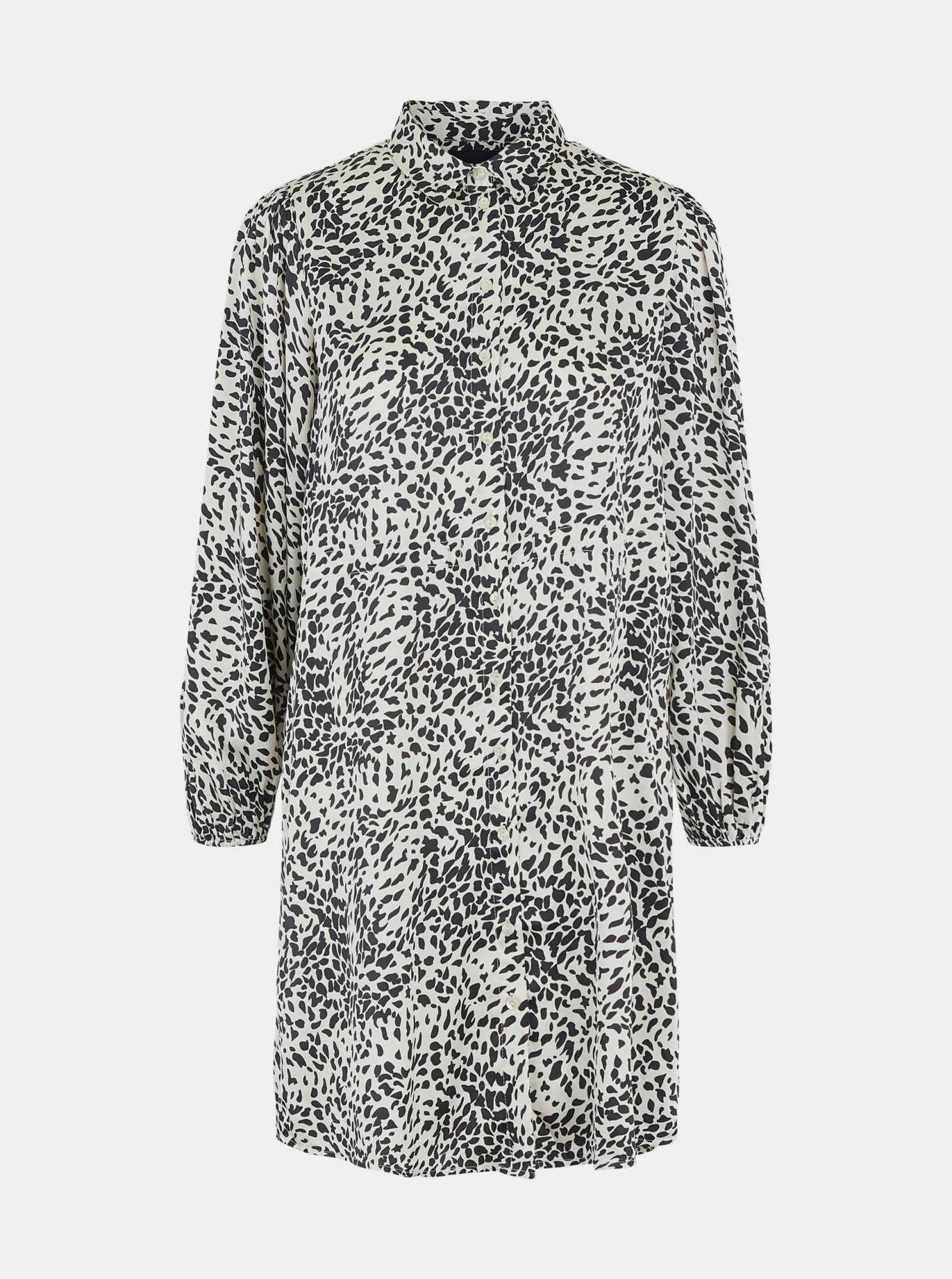 Pieces krémové košilové šaty se vzory