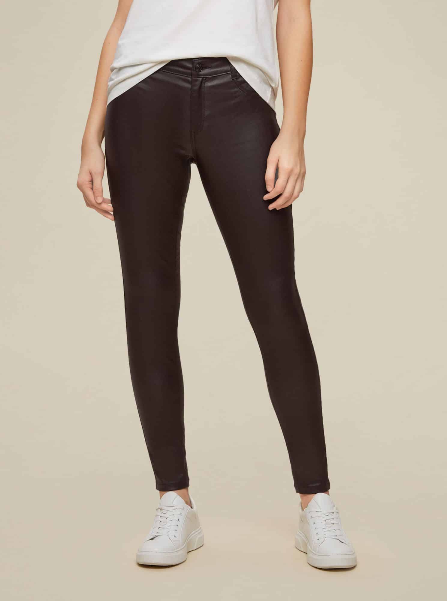 Dorothy Perkins tmavě hnědé skinny fit kalhoty