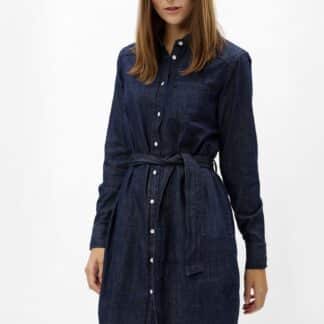 Jacqueline de Yong modré košilové šaty s páskem Esra