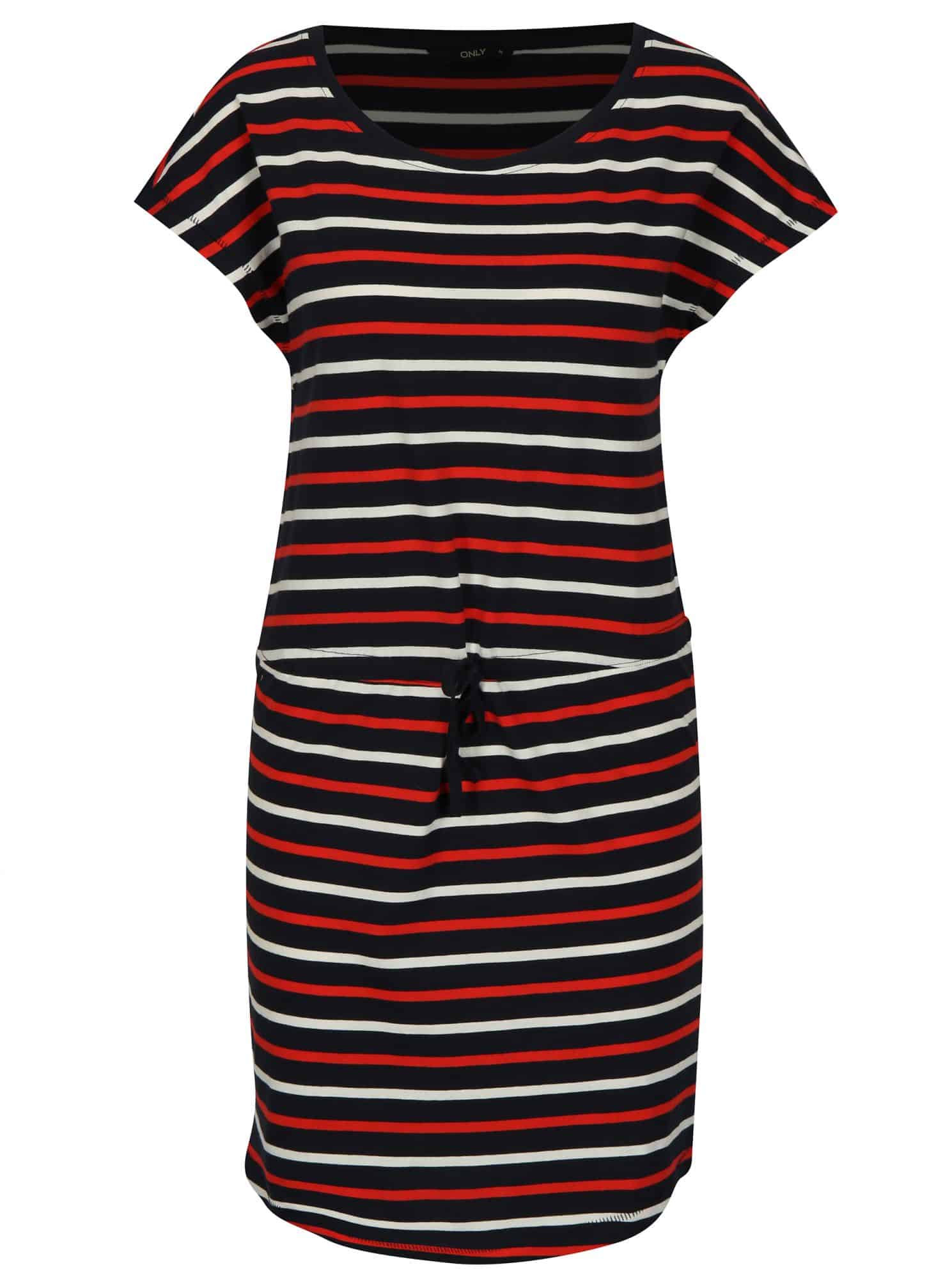 Only tmavě modré pruhované šaty May