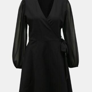 Tally Weijl černé áčkové šaty s transparentními rukávy