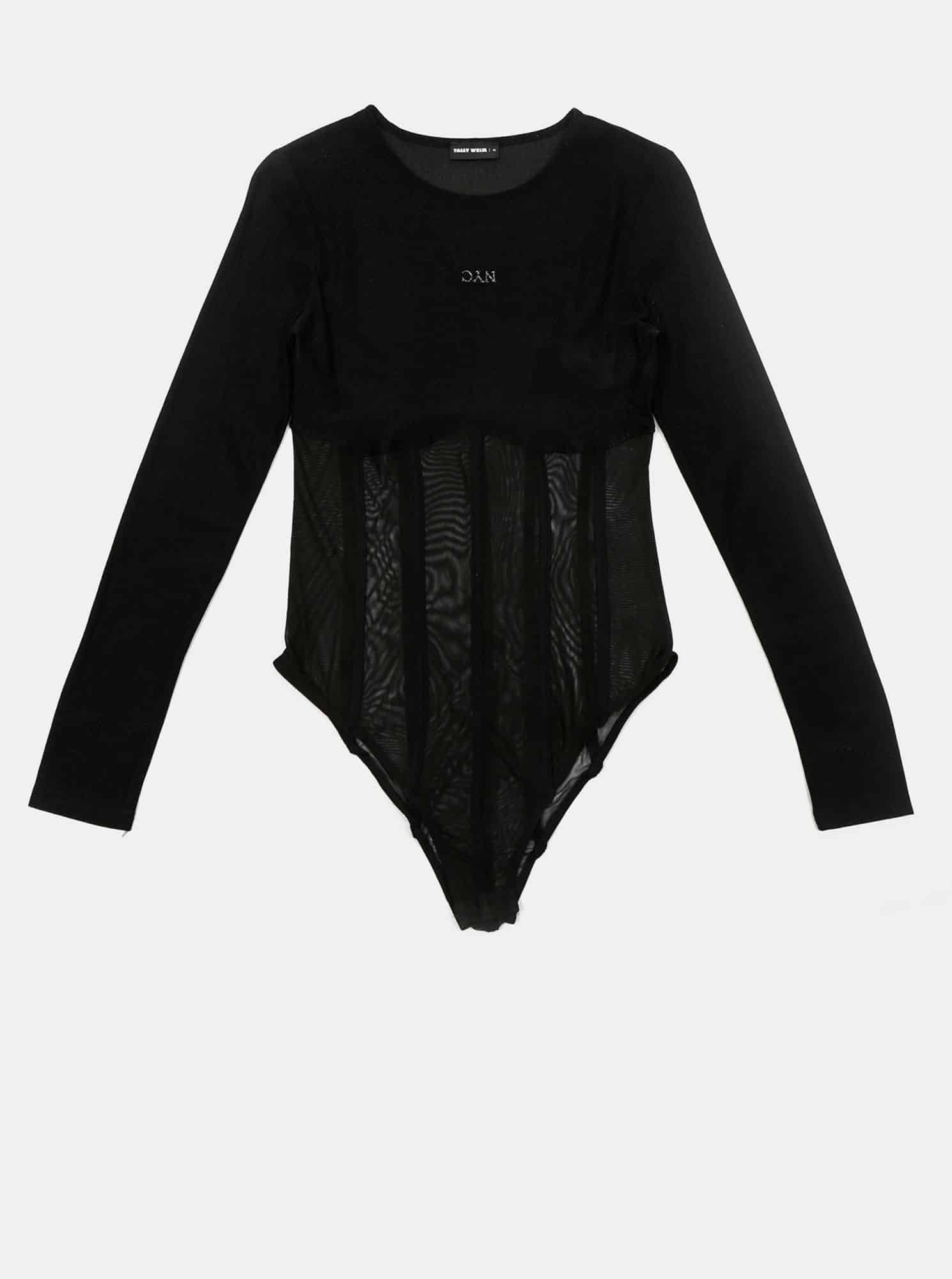 Tally Weijl černé body s průsvitnou částí