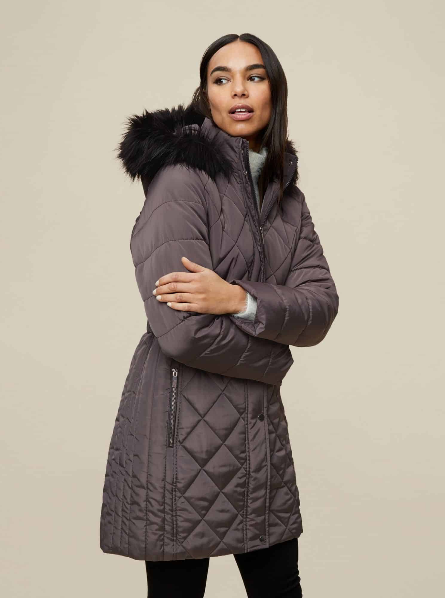 Dorothy Perkins šedý zimní kabát