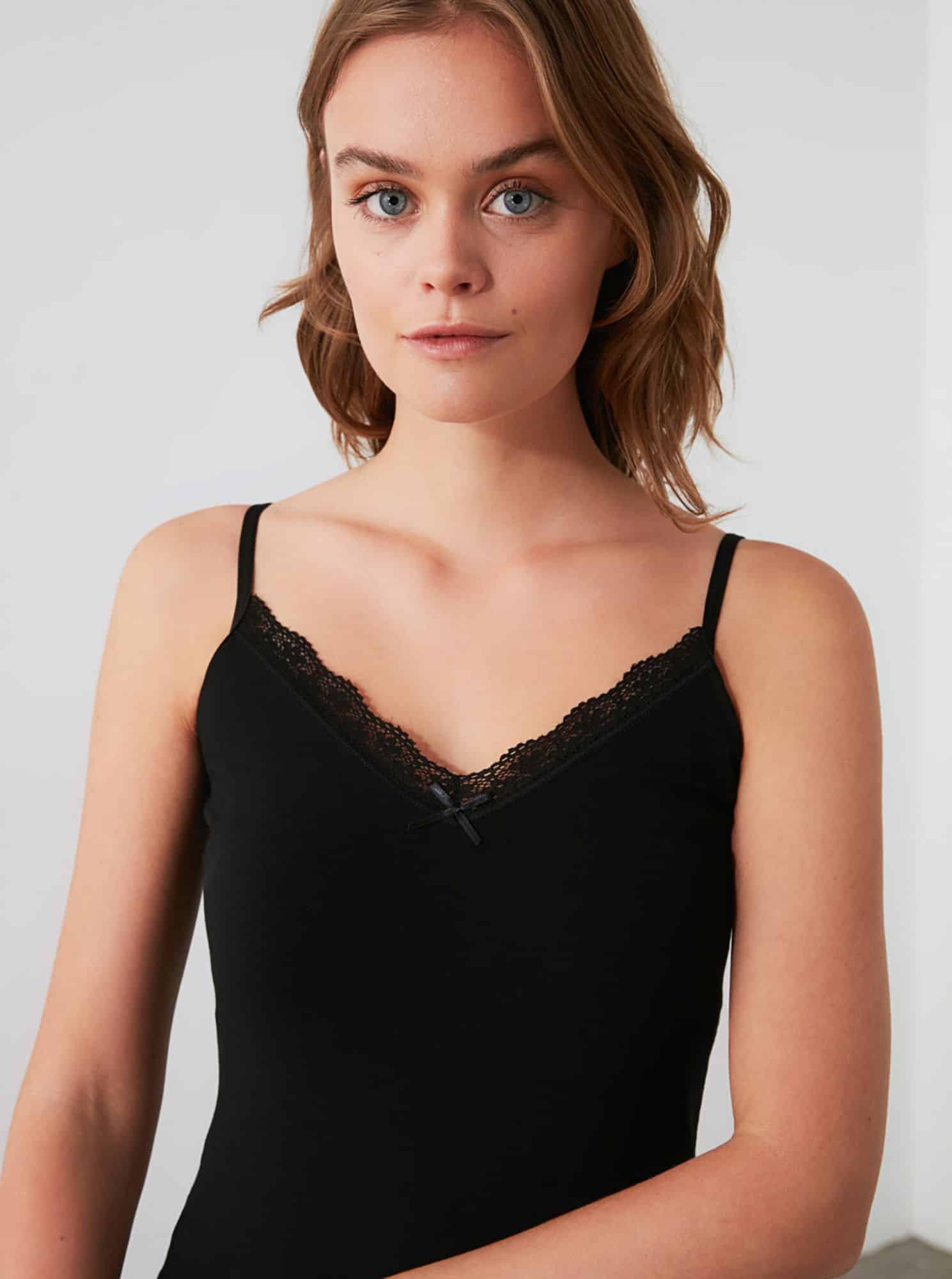 Trendyol černý 2 pack tílek