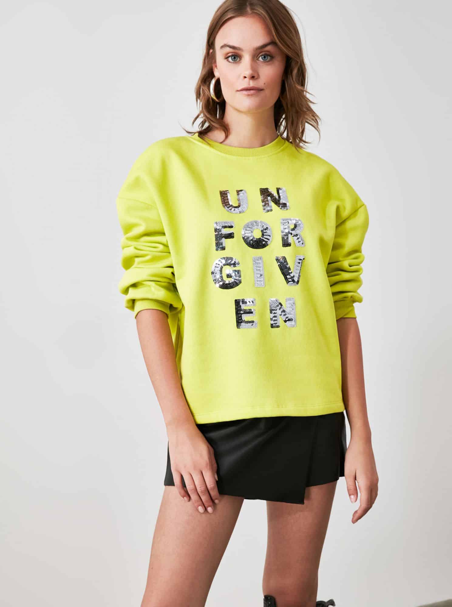 Trendyol zelená dámská mikina