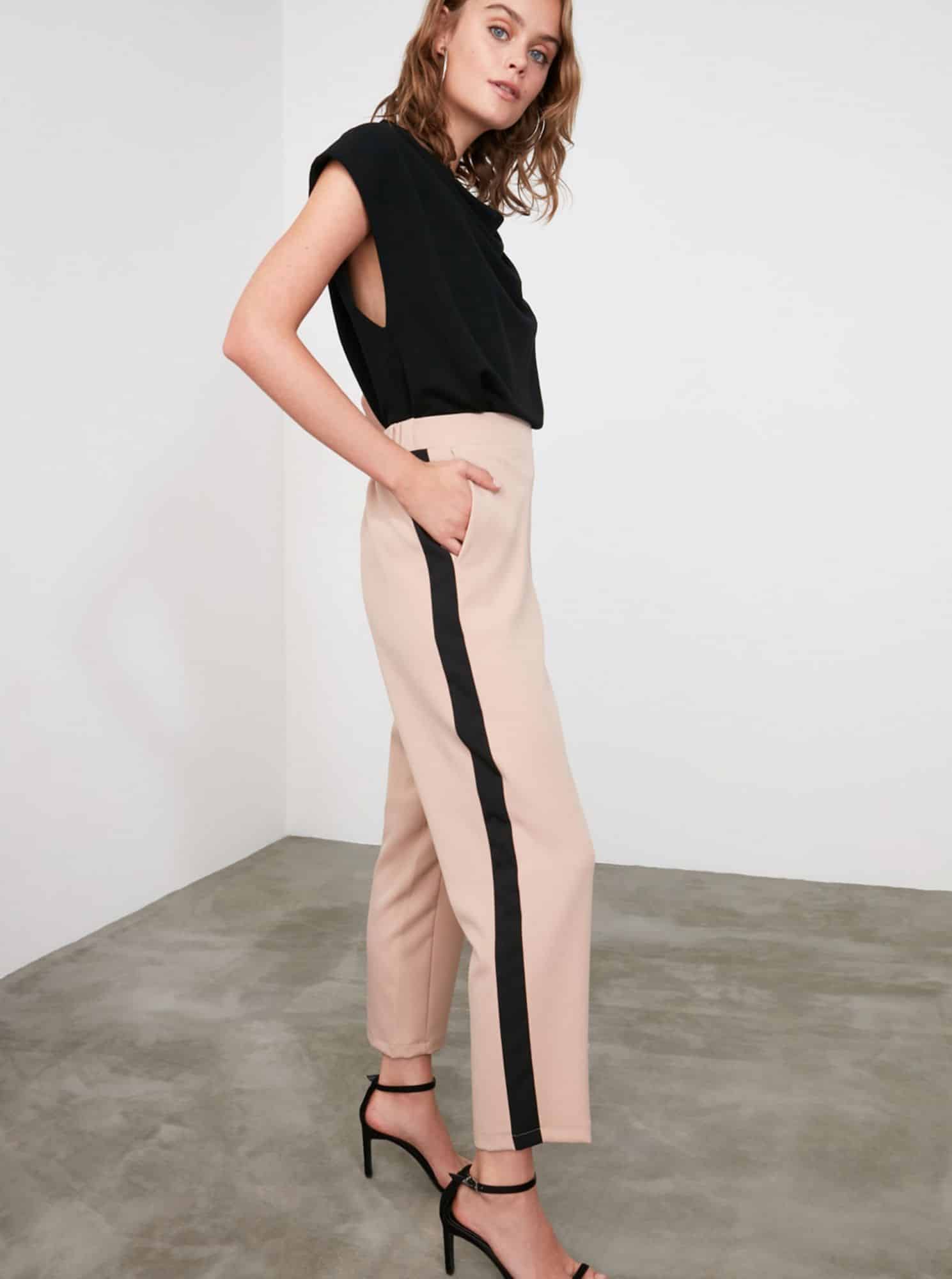 Trendyol béžové kalhoty