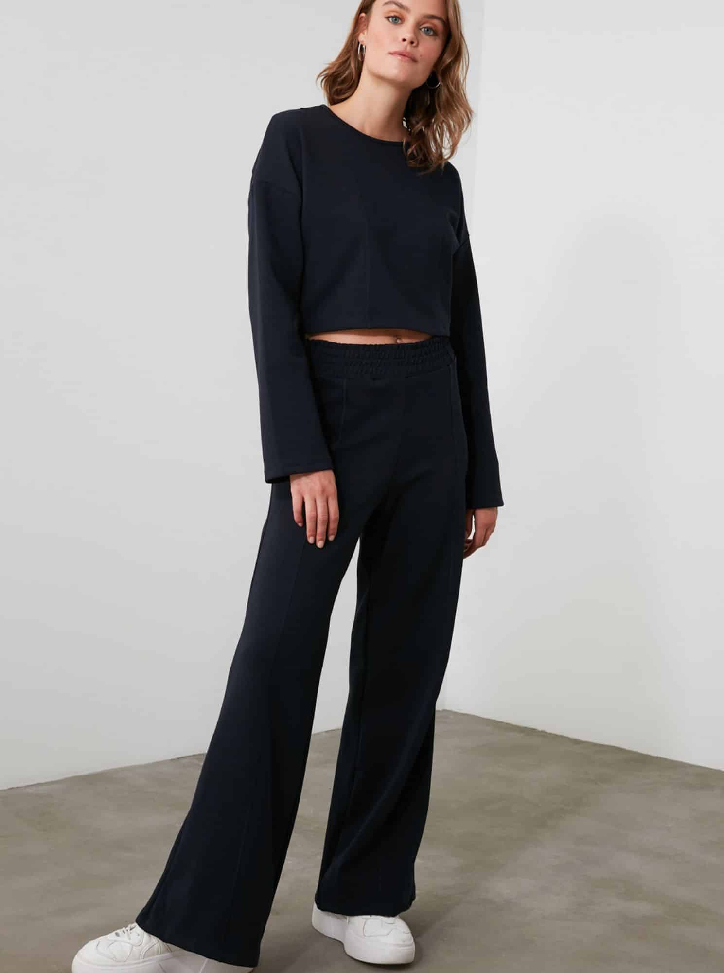 Trendyol tmavě modré dámské tepláky