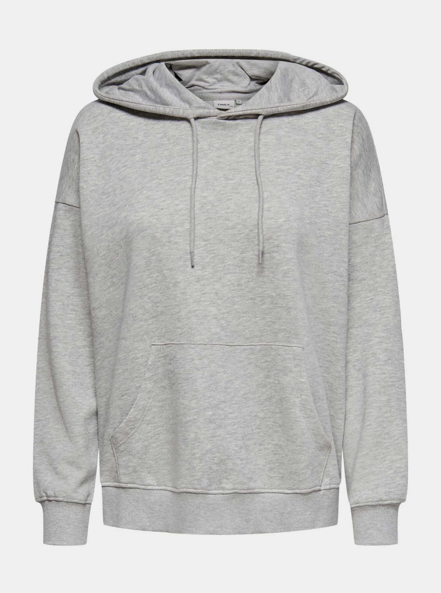 Only světle šedá oversize dámská mikina s kapucí