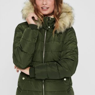 Zelená zimní prošívaná bunda ONLY