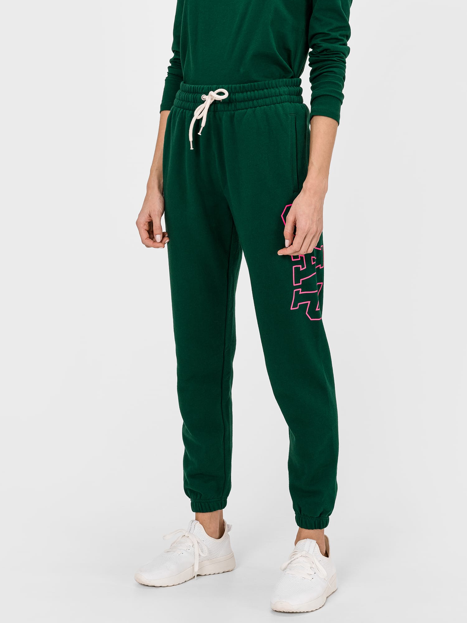 GAP zelené dámské tepláky s logem