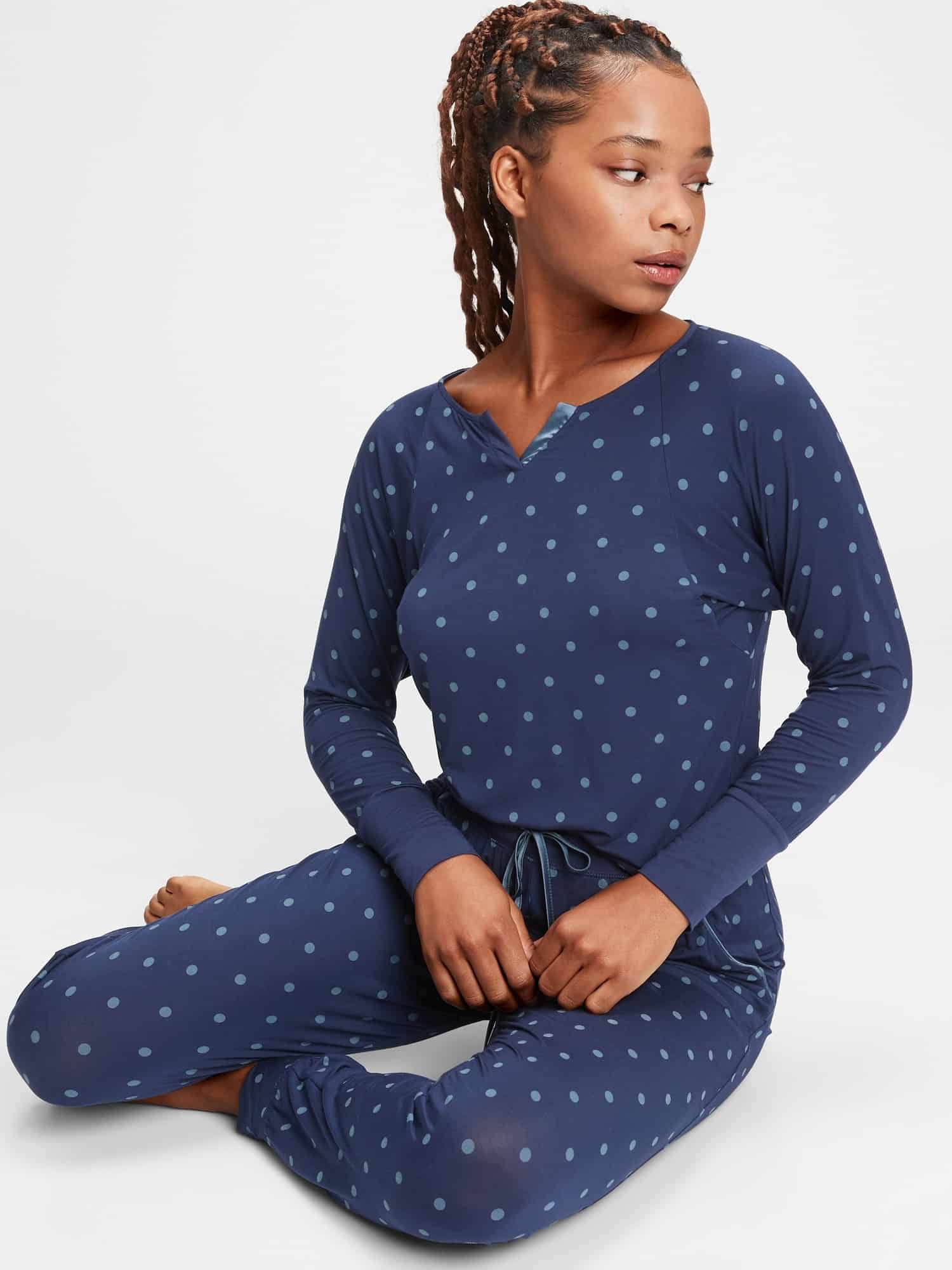 GAP modré dámské tričko na spaní