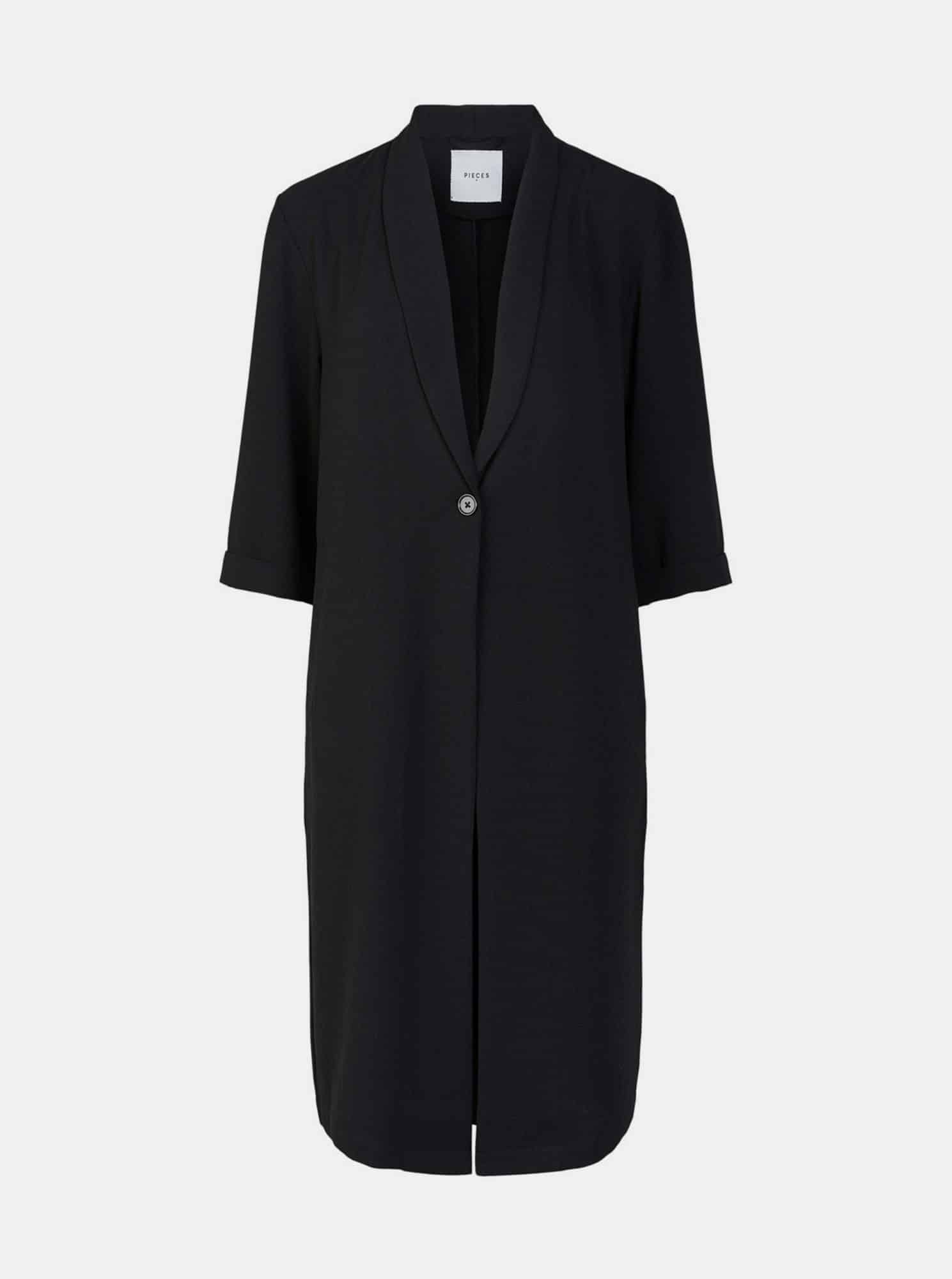 Černý lehký kabát Pieces