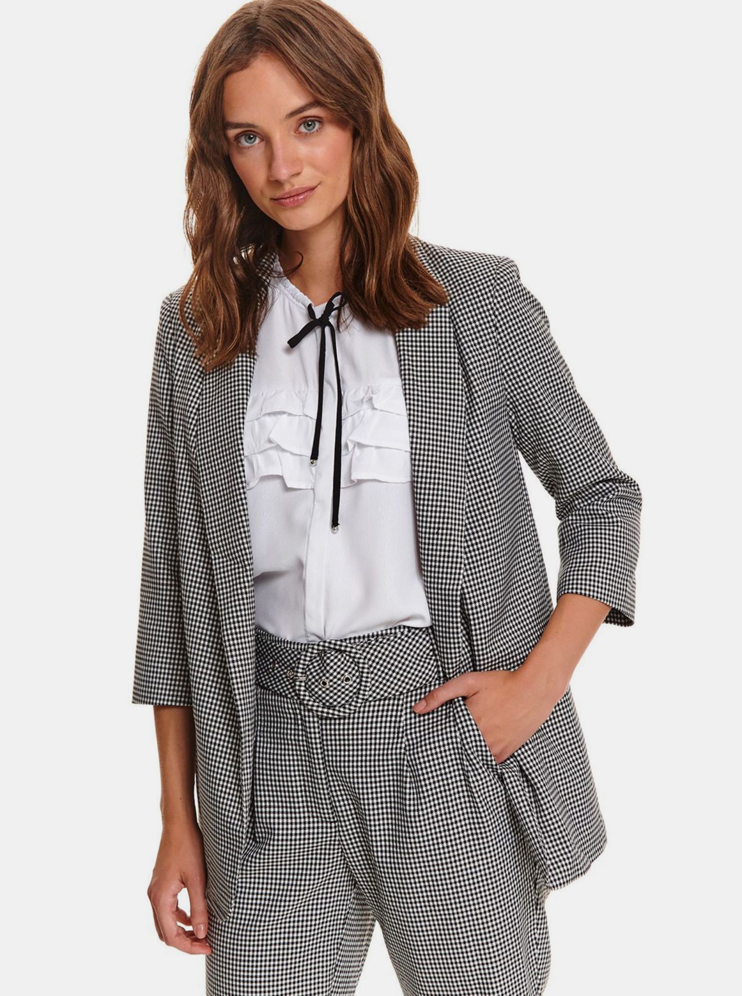 Černo-bílé sako TOP SECRET