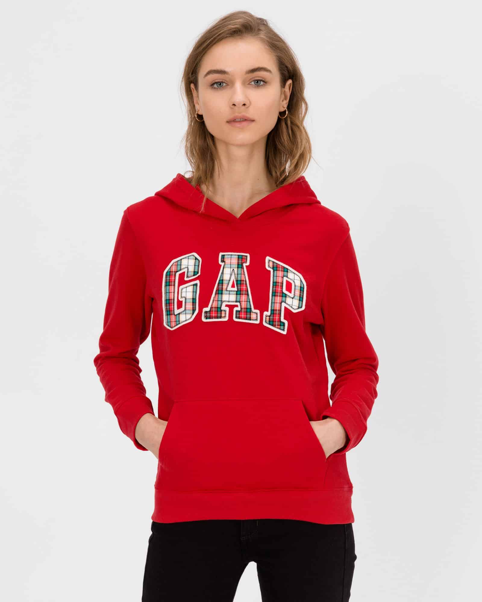 GAP červená dámská mikina s logem