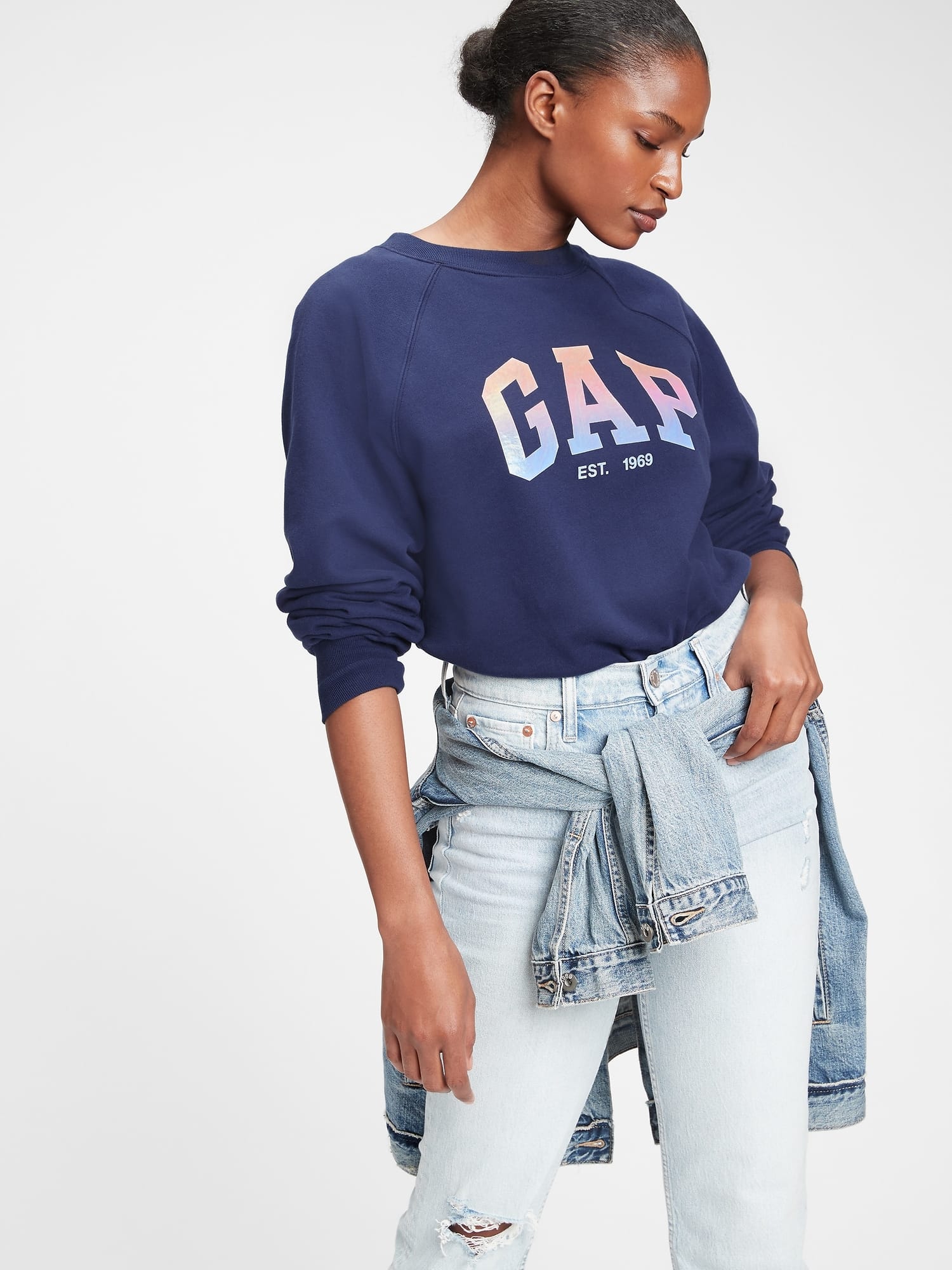 GAP modrá dámská mikina s logem