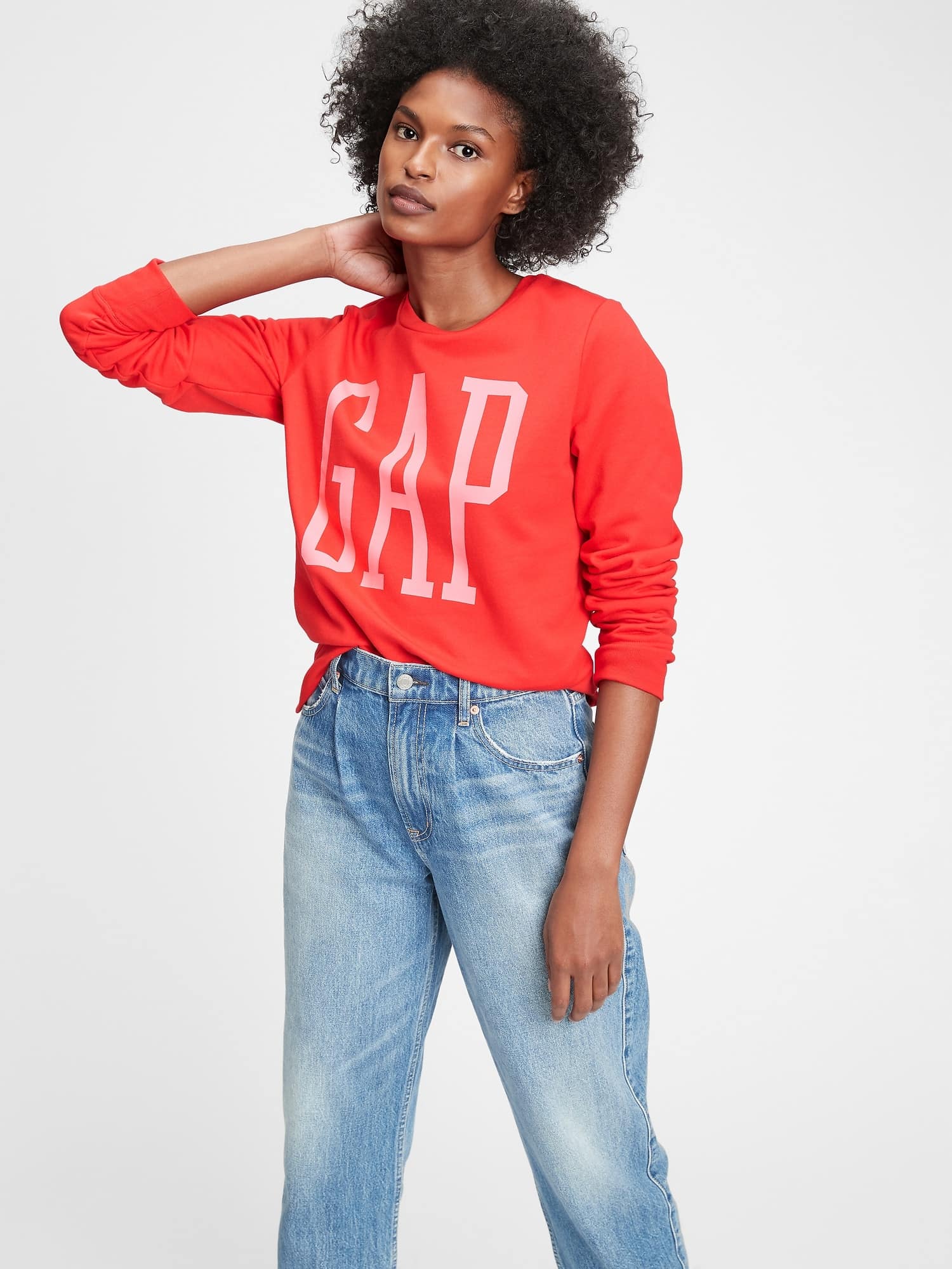 GAP červená dámská mikina s logem