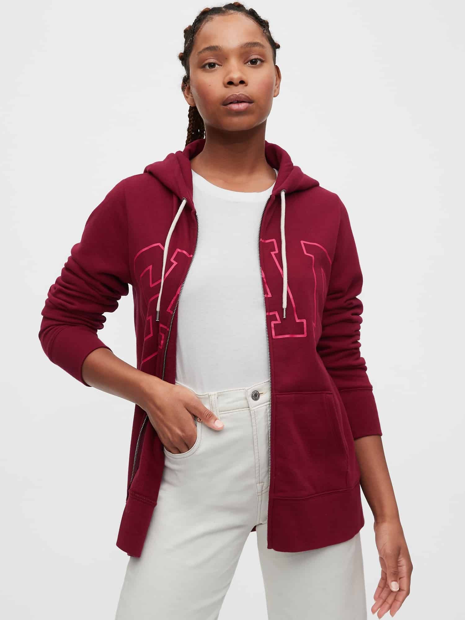 GAP vínová dámská mikina s logem