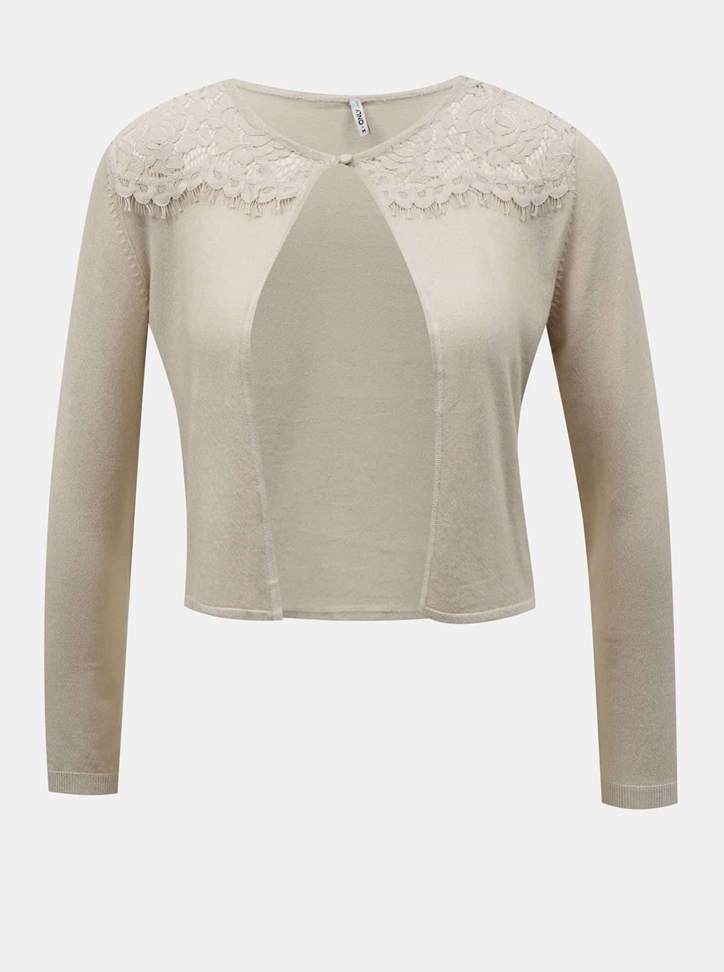 Krémový krátký kardigan ONLY