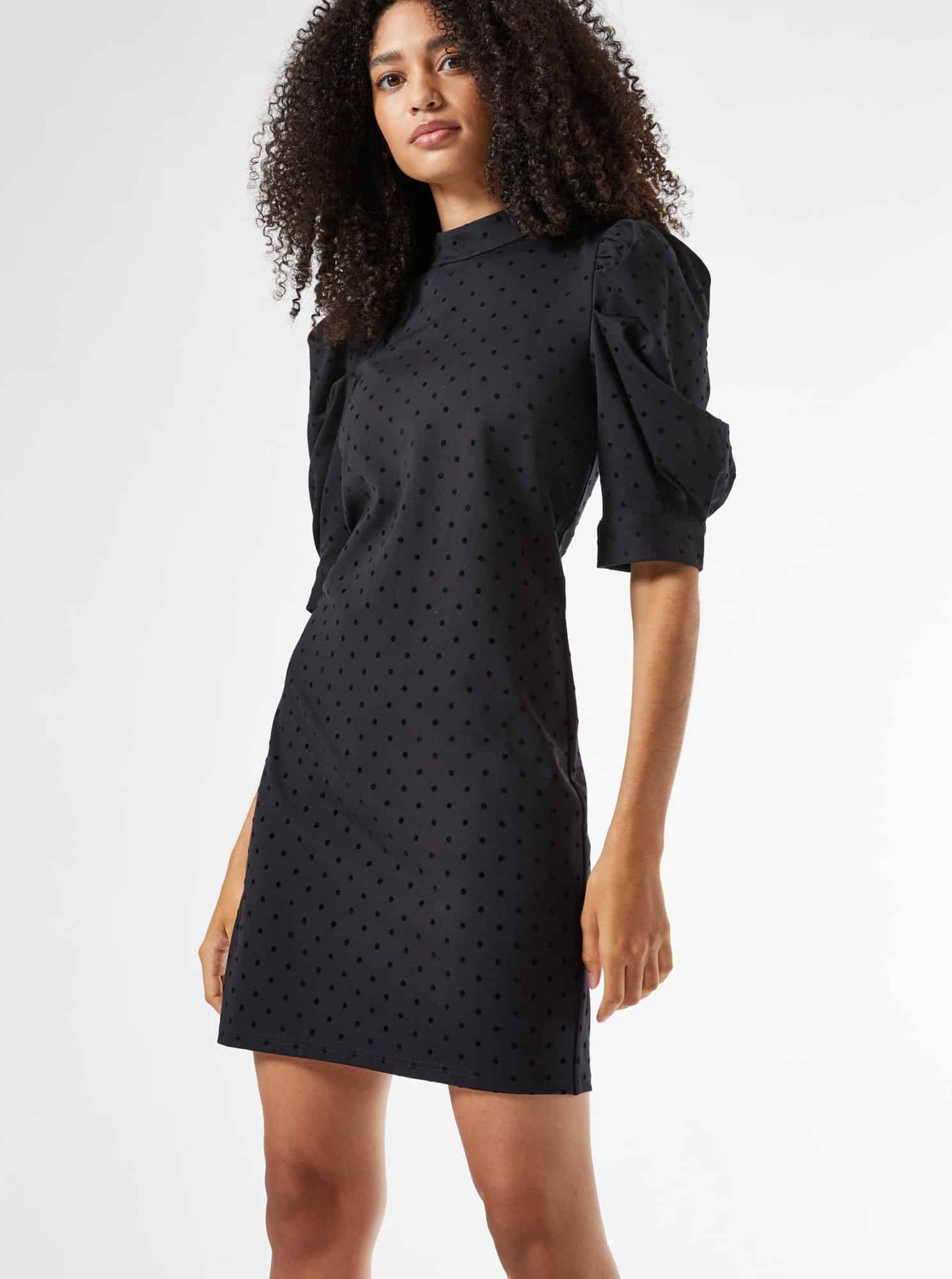 Černé puntíkované šaty Dorothy Perkins