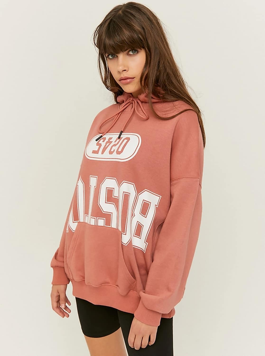 Růžová mikina s kapucí TALLY WEiJL