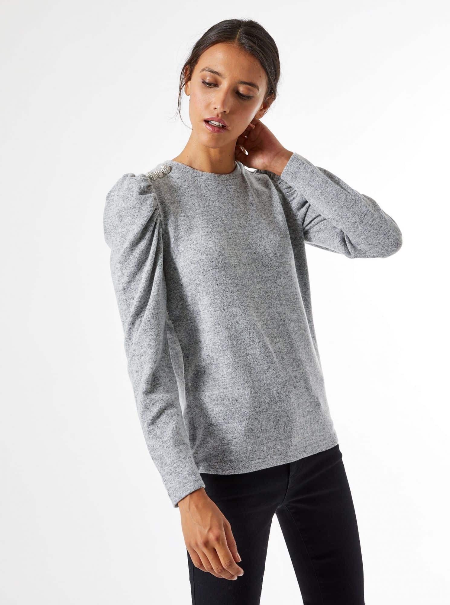 Šedý lehký svetr Dorothy Perkins