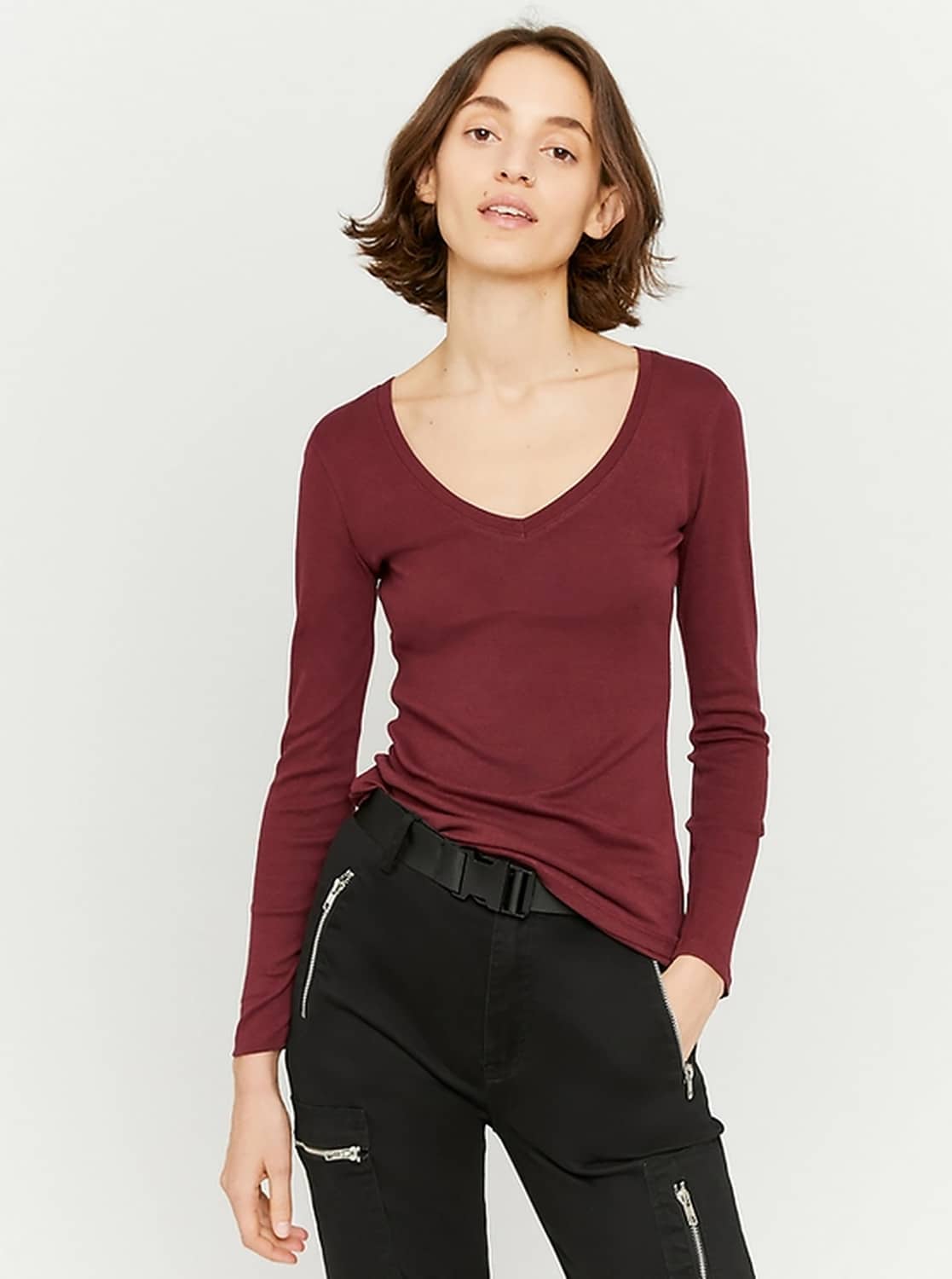 Vínové tričko TALLY WEiJL