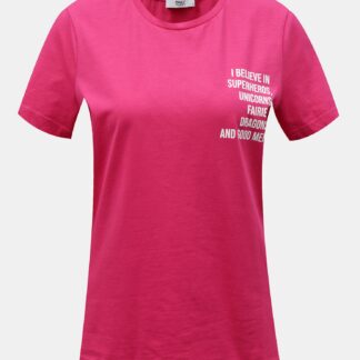 Růžové tričko s potiskem ONLY Gabriella