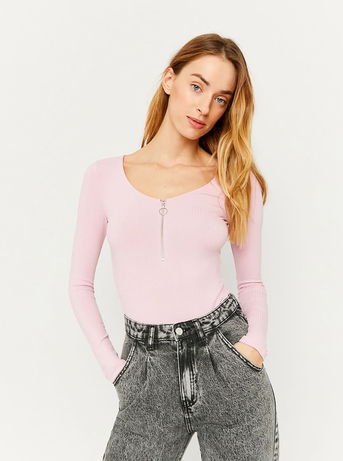 Růžové body se zipem TALLY WEiJL