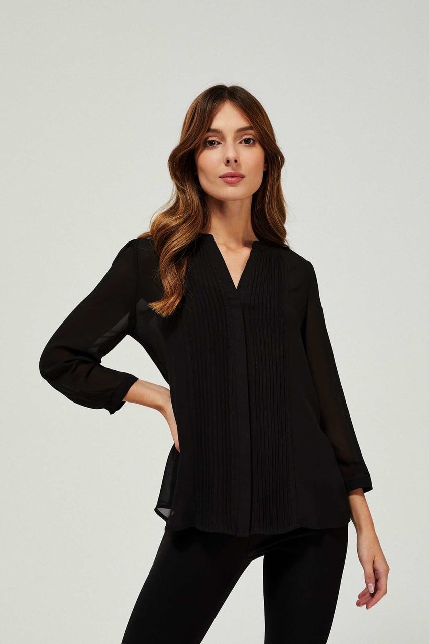 Moodo černá halenka volného střihu