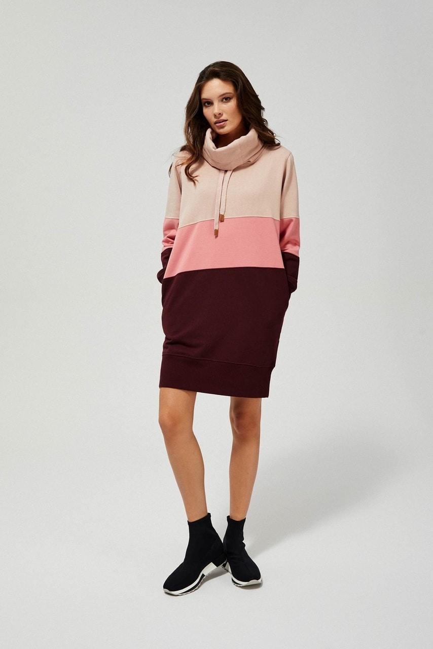 Moodo růžové mikinové šaty
