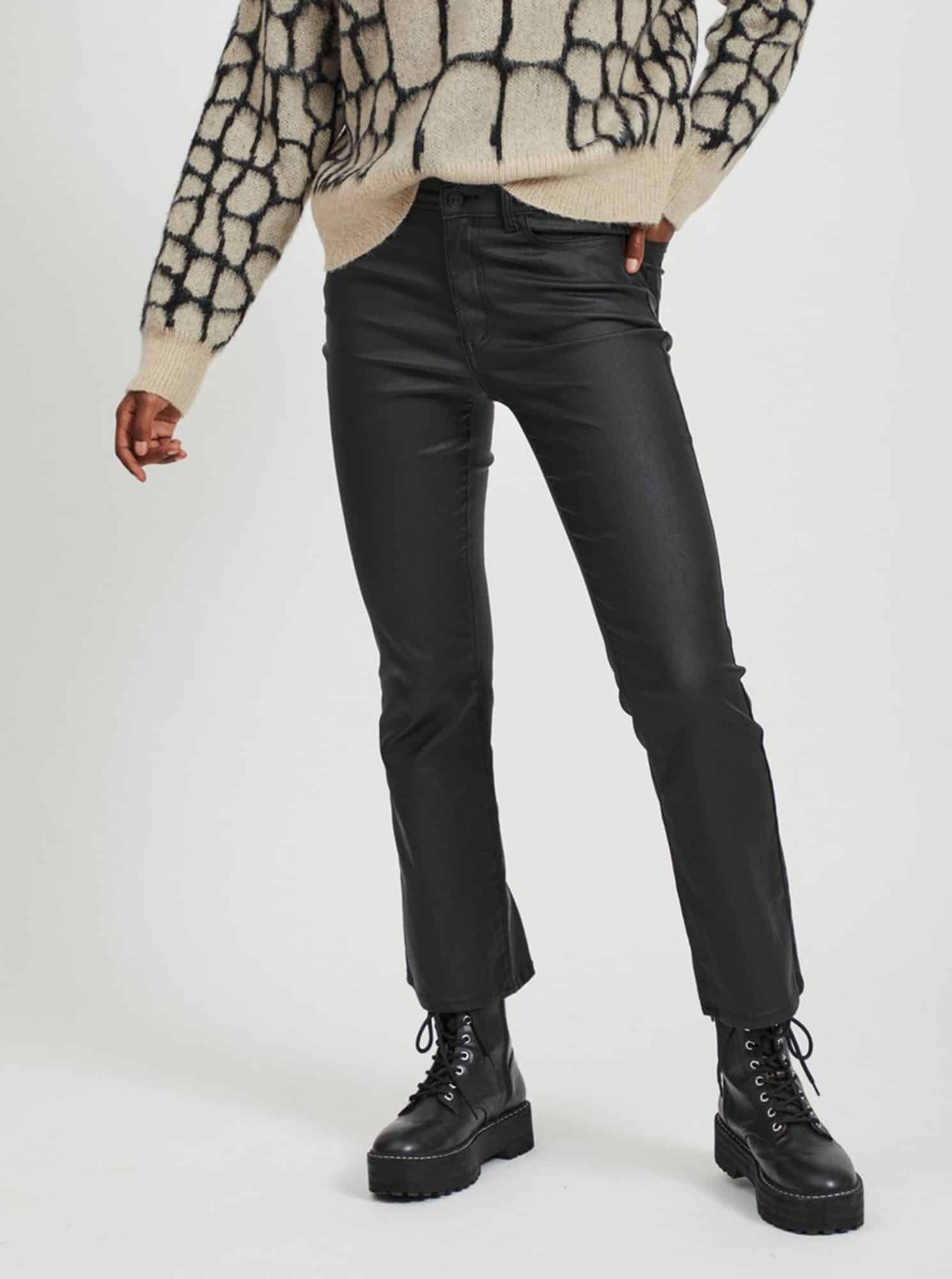 Černé koženkové kalhoty .OBJECT