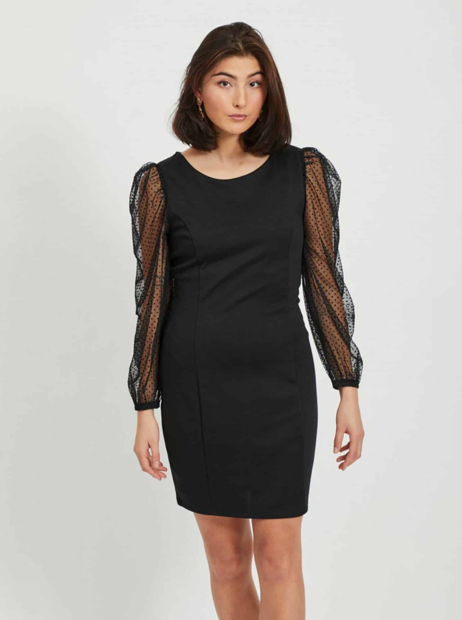 Černé pouzdrové šaty VILA