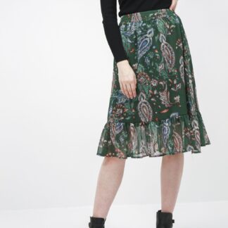 Jacqueline de Yong tmavě zelená dámská sukně