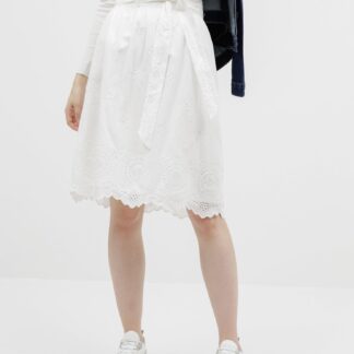 Bílá sukně s madeirou ONLY