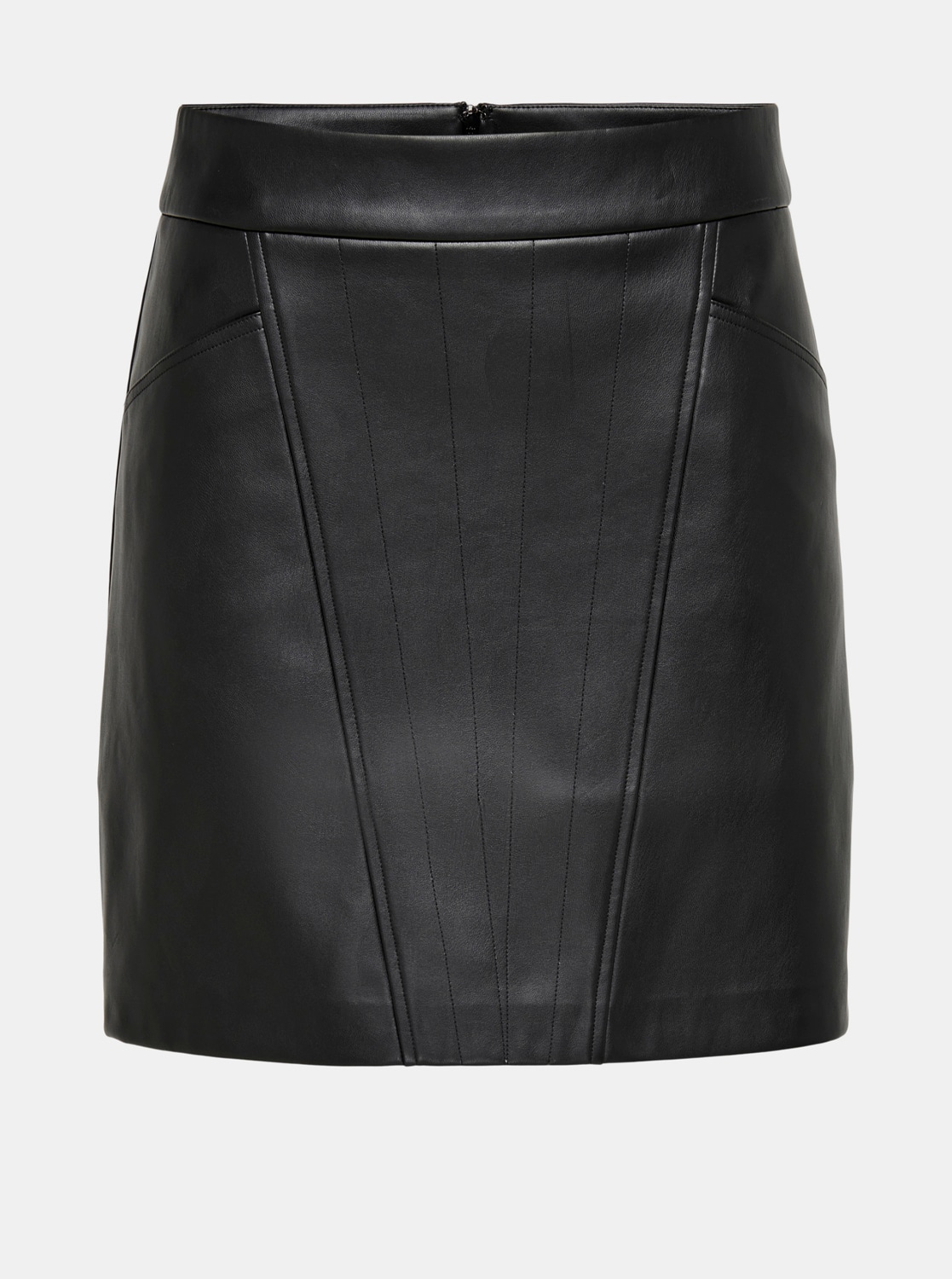 Černá koženková sukně ONLY Naya