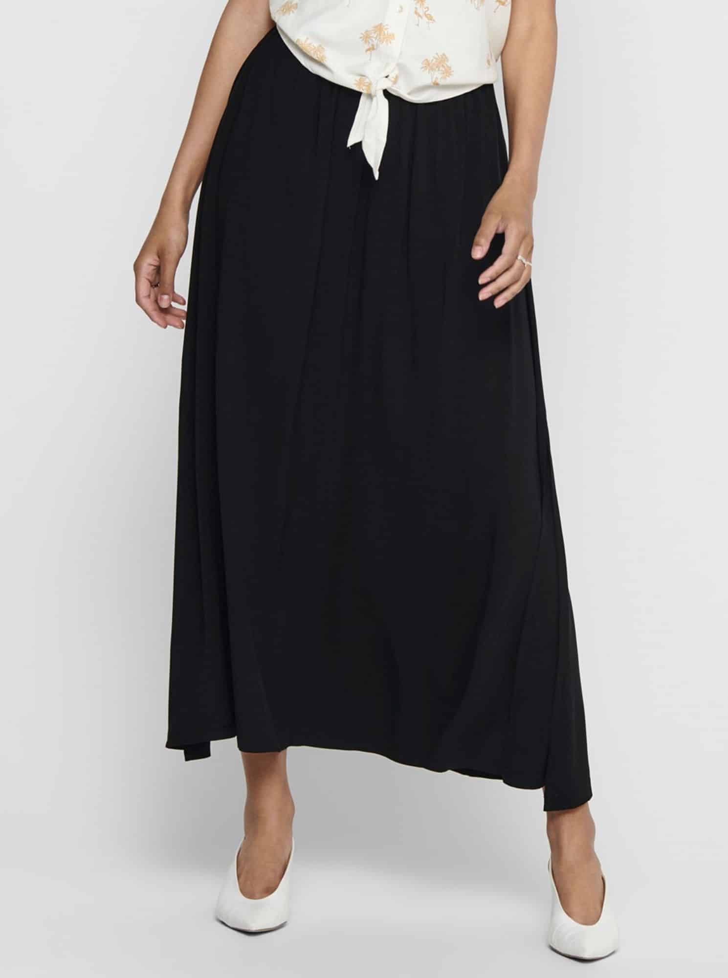 Jacqueline de Yong černá dámská maxi sukně Tianna