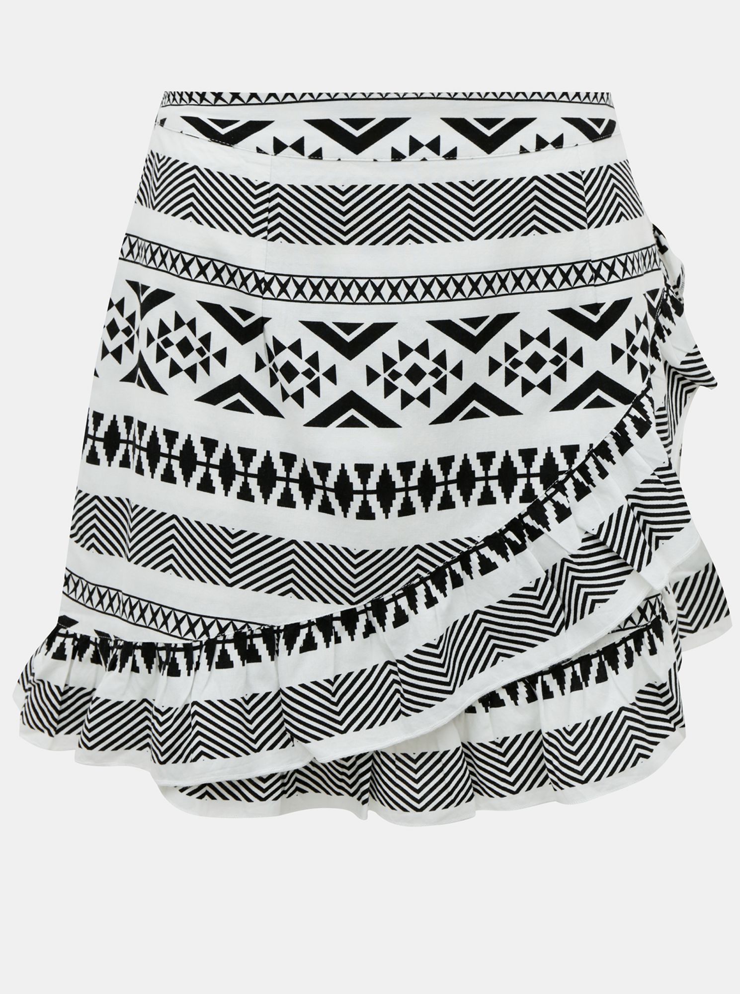 Černo-bílá vzorovaná sukně ONLY Lucca