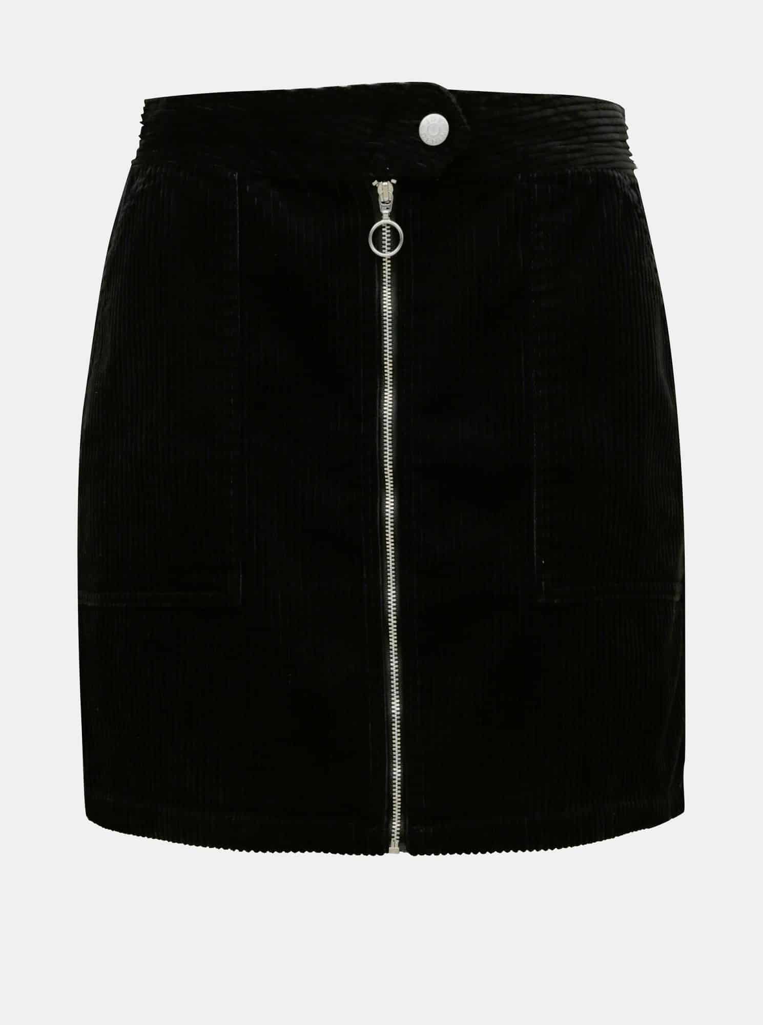 Jacqueline de Yong černá manšetrová sukně Kira