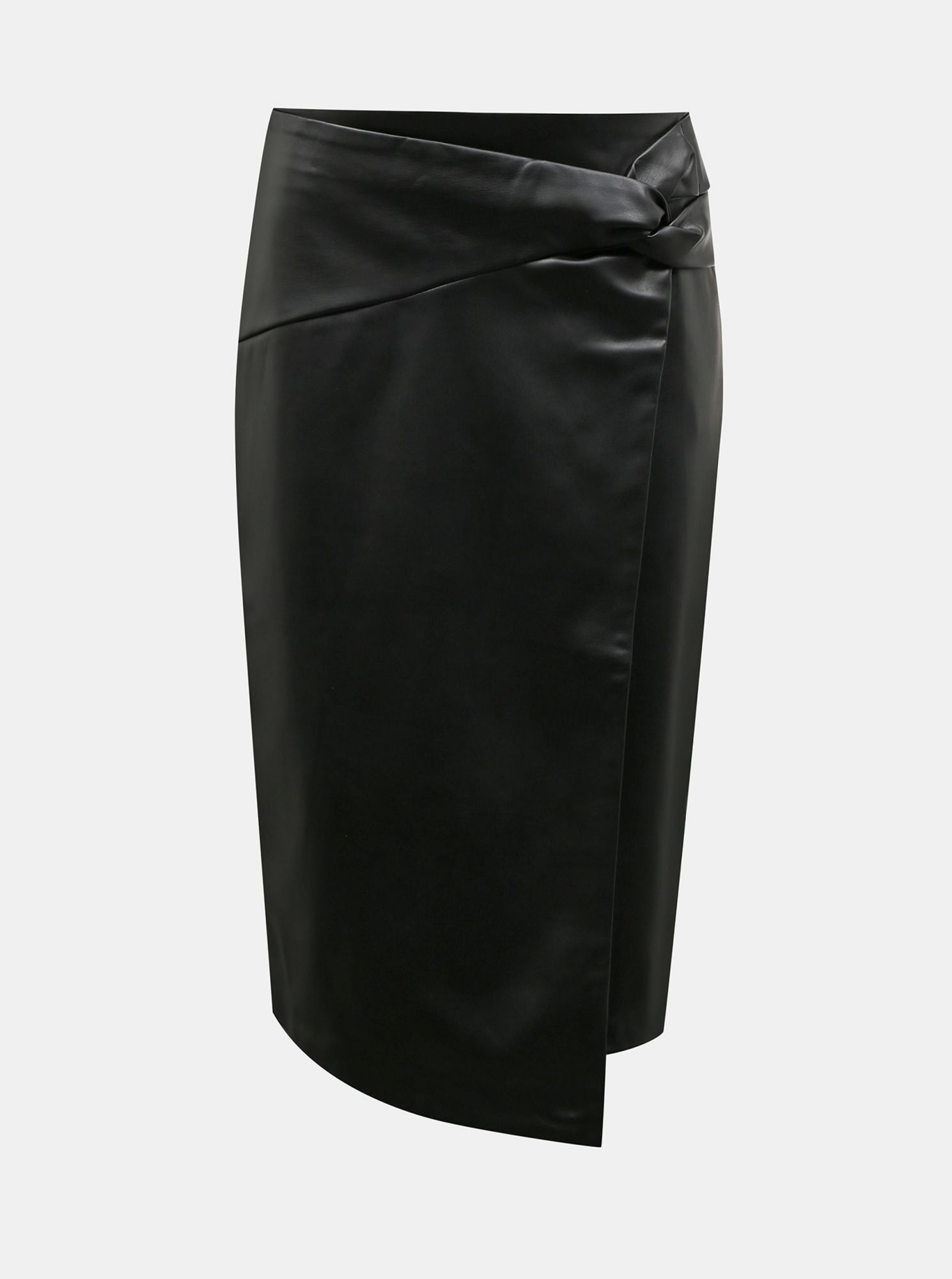 Černá koženková sukně Dorothy Perkins