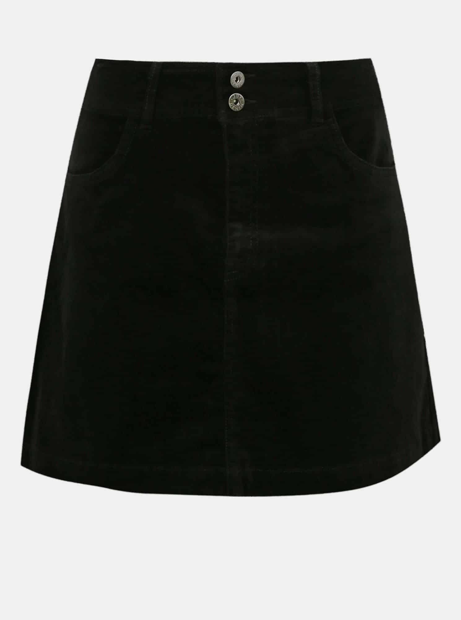 Jacqueline de Yong černá manšestrová sukně Era