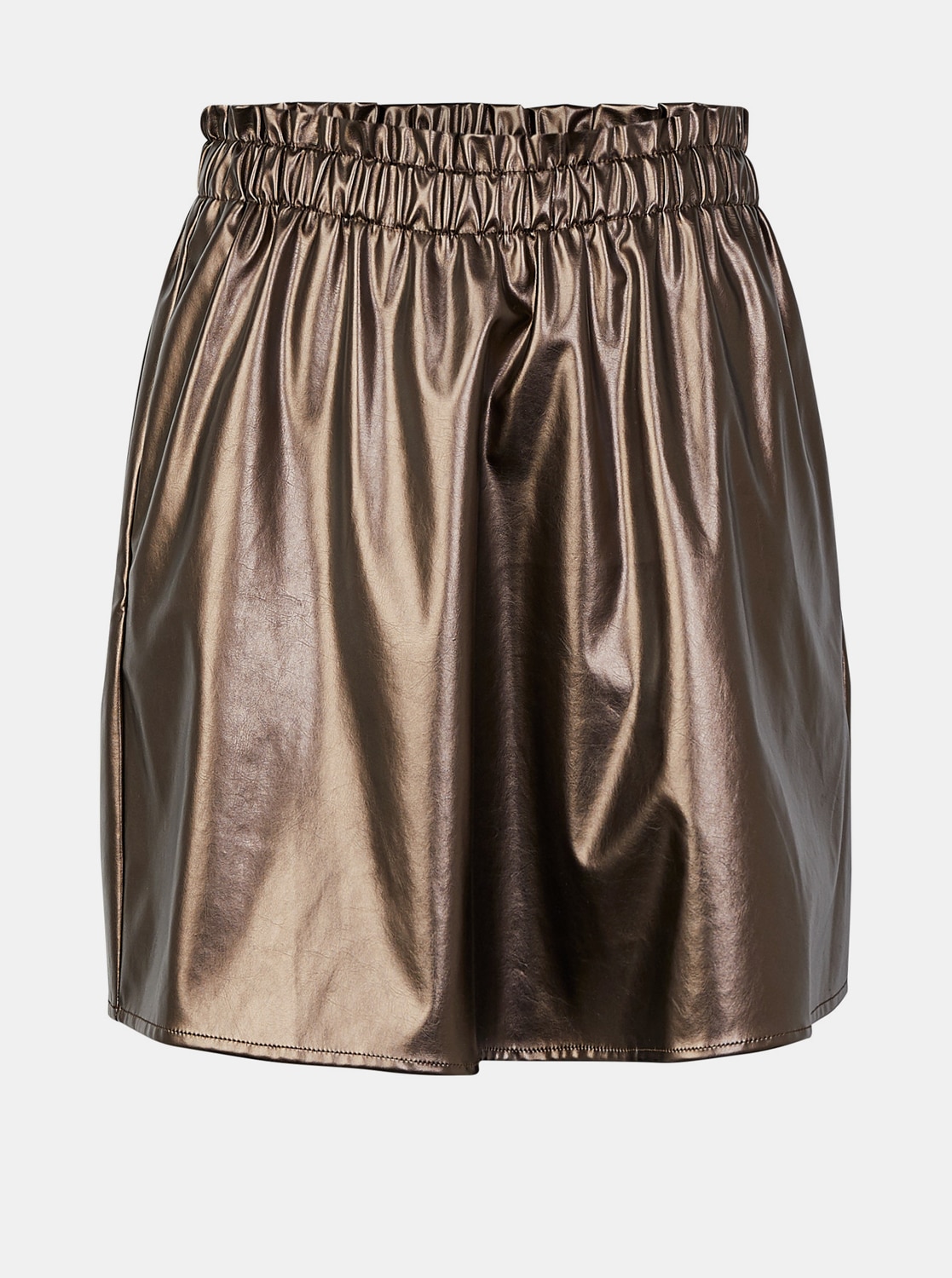 Koženková sukně ve zlaté barvě Pieces Raelin