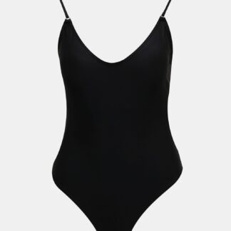 Pieces černé jednodílné plavky Naomi